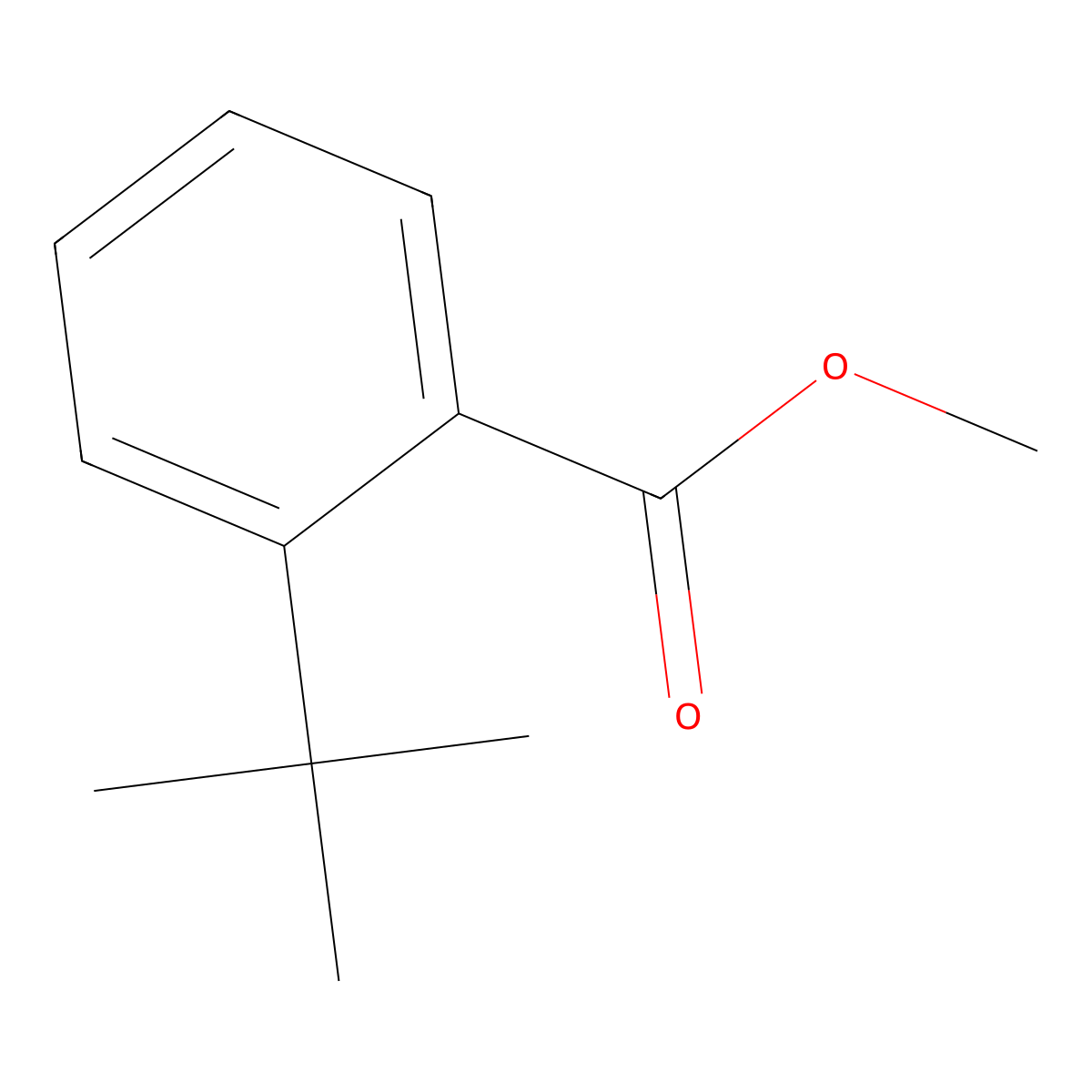 Methyl 2-tert-butylbenzoate molecular structure, CAS 27334-45-8
