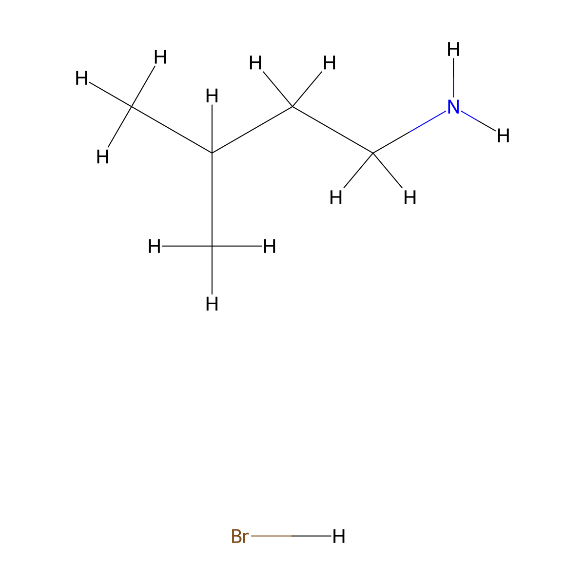 Isopentylamine Hydrobromide molecular structure, CAS 2733412-57-0