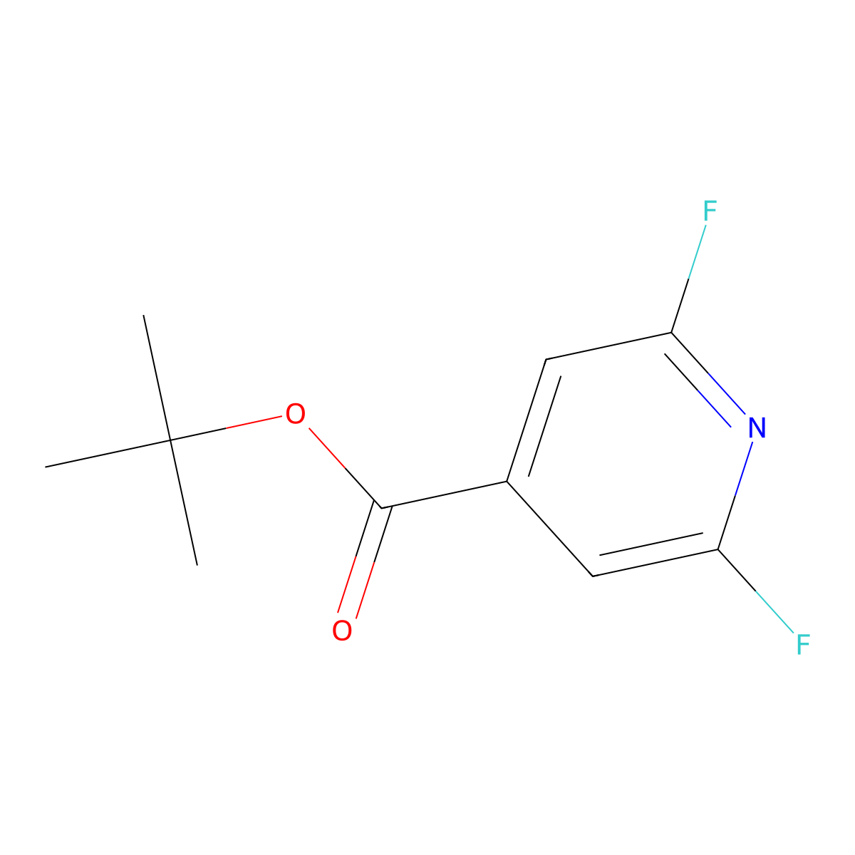 Tert-butyl 2,6-difluoropyridine-4-carboxylate molecular structure, CAS 2733428-59-4