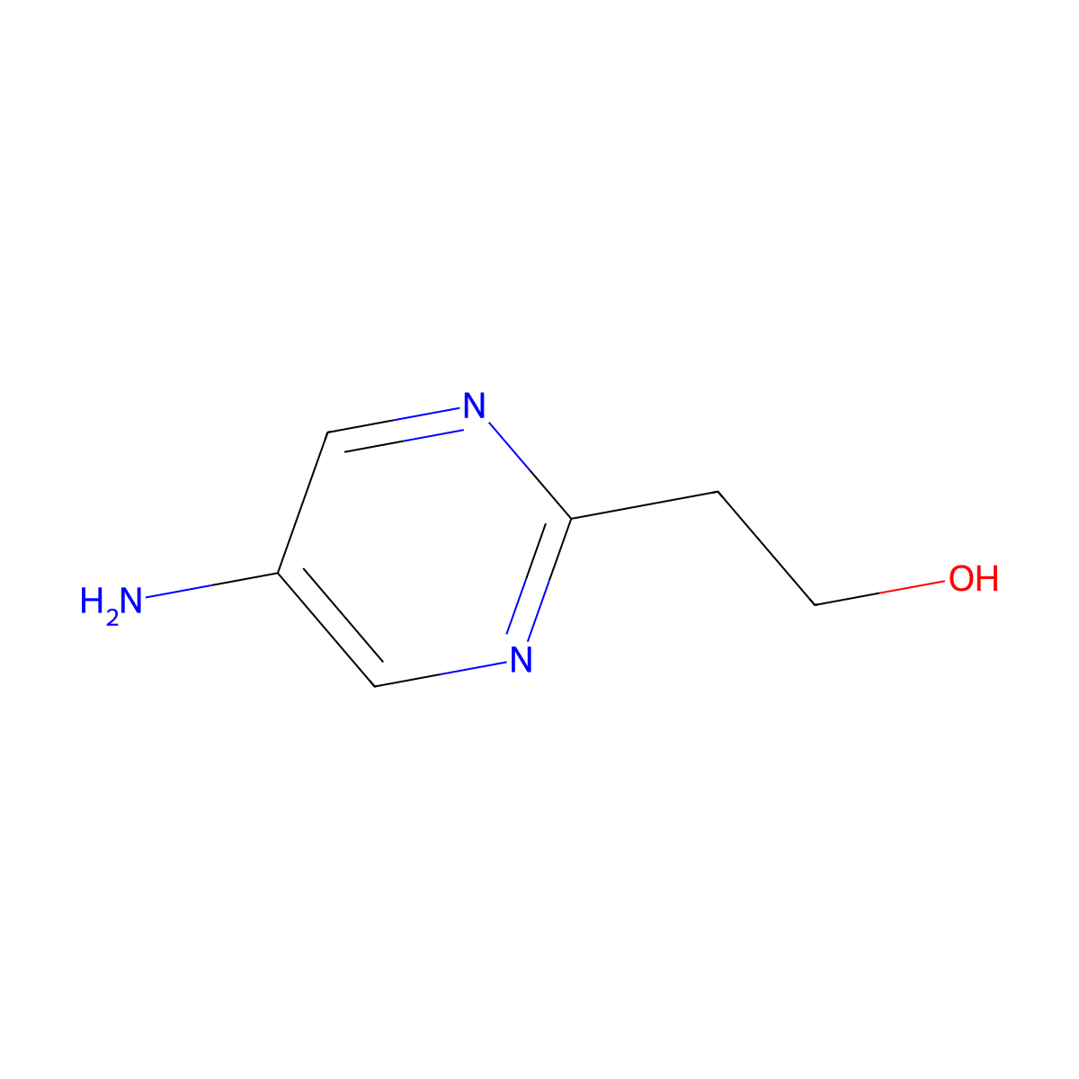 2-(5-Aminopyrimidin-2-yl)ethan-1-ol molecular structure, CAS 2733444-27-2