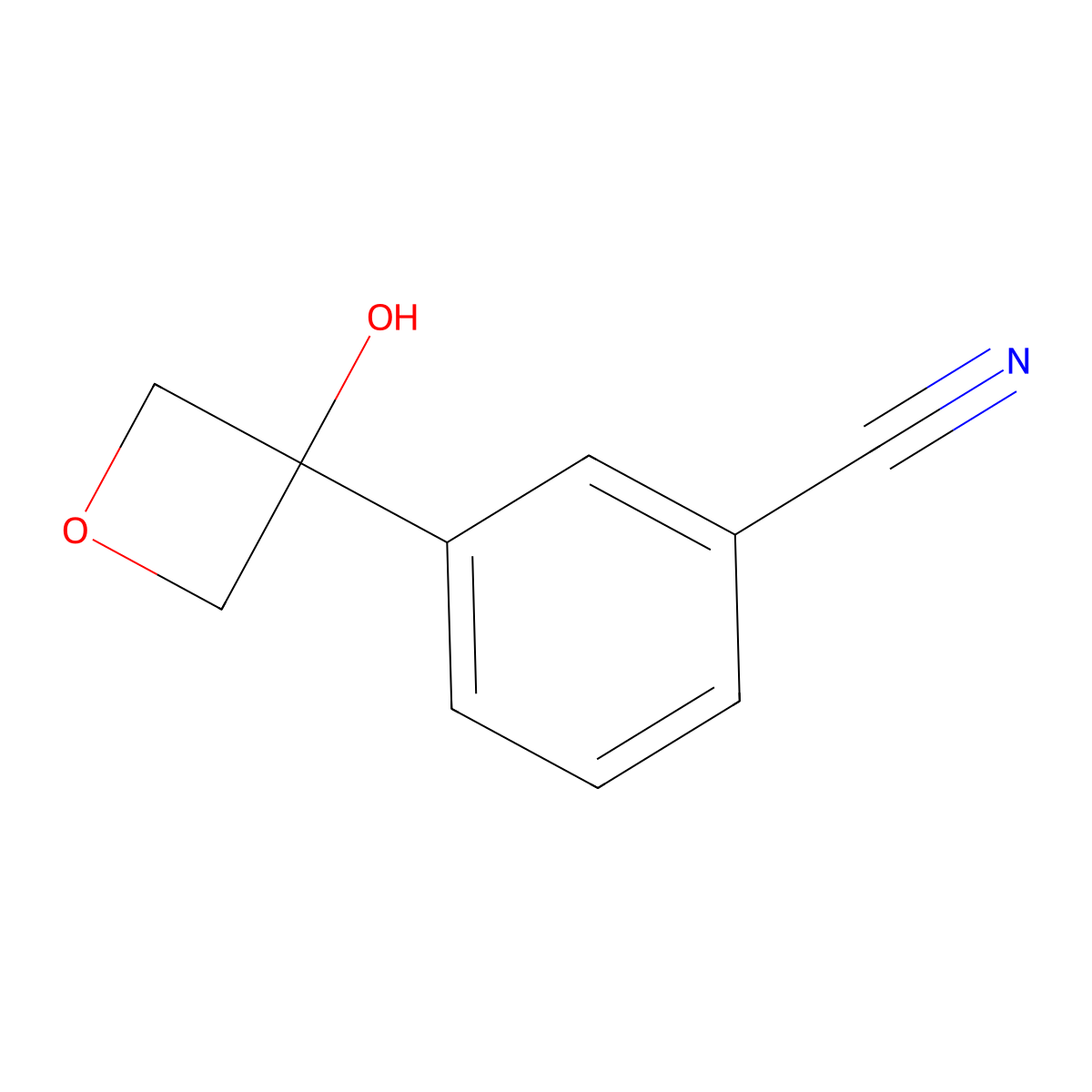 3-(3-Hydroxyoxetan-3-yl)benzonitrile molecular structure, CAS 2733483-70-8