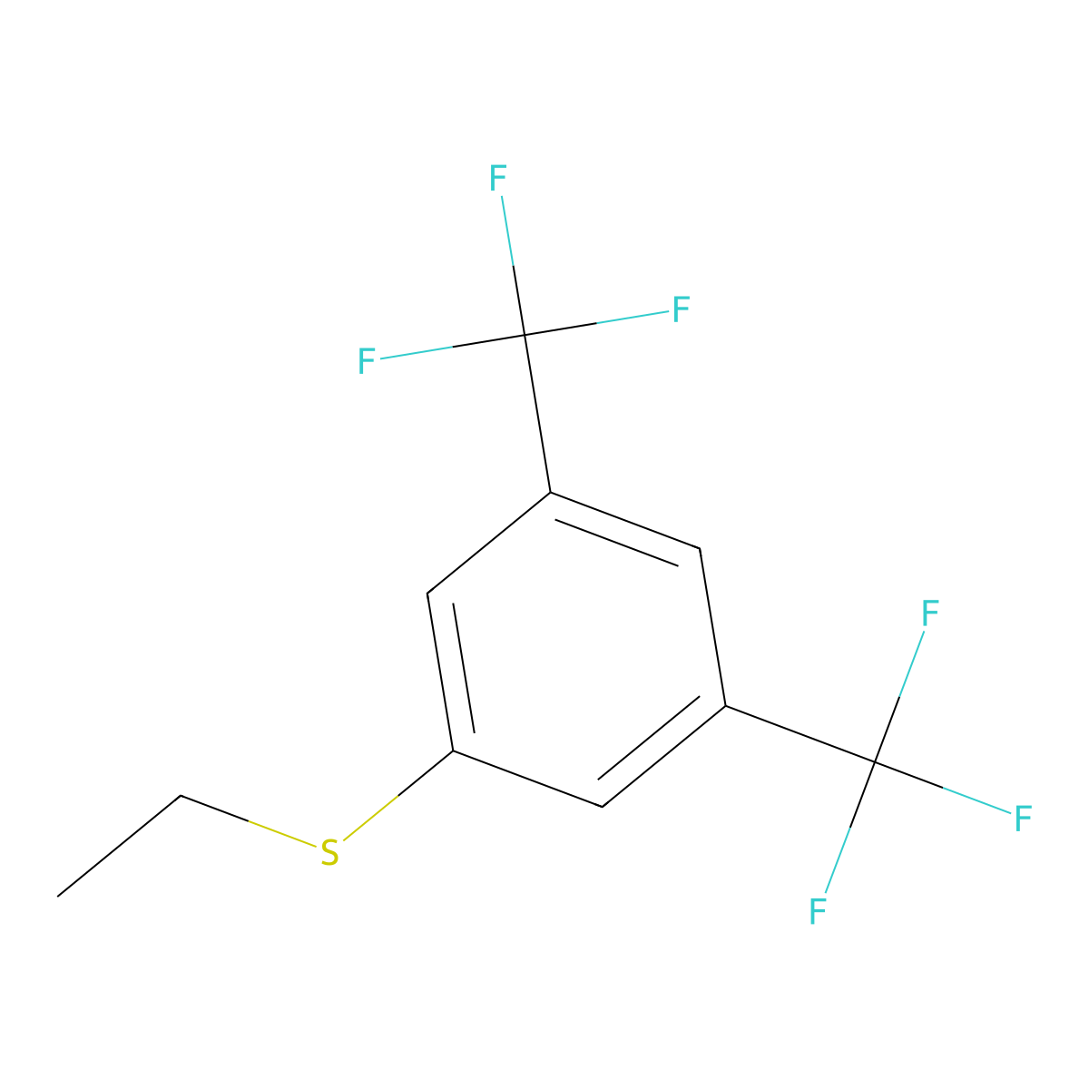 (3,5-Bis(trifluoromethyl)phenyl)(ethyl)sulfane molecular structure, CAS 2733487-39-1