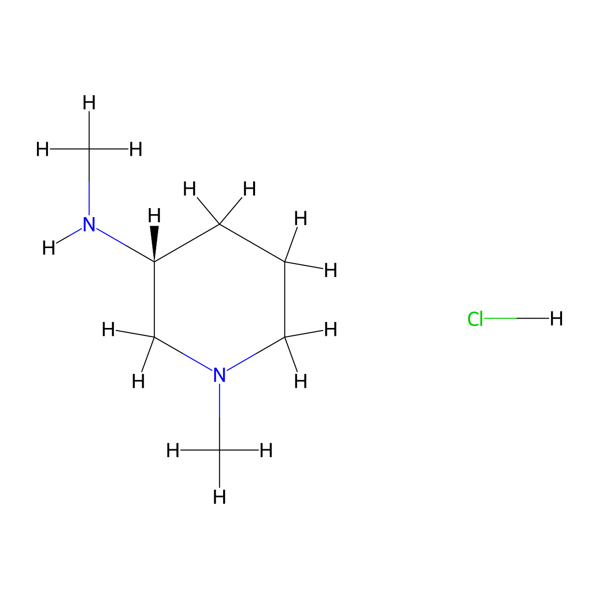 (R)-N,1-dimethylpiperidin-3-amine hydrochloride molecular structure, CAS 2733505-56-9
