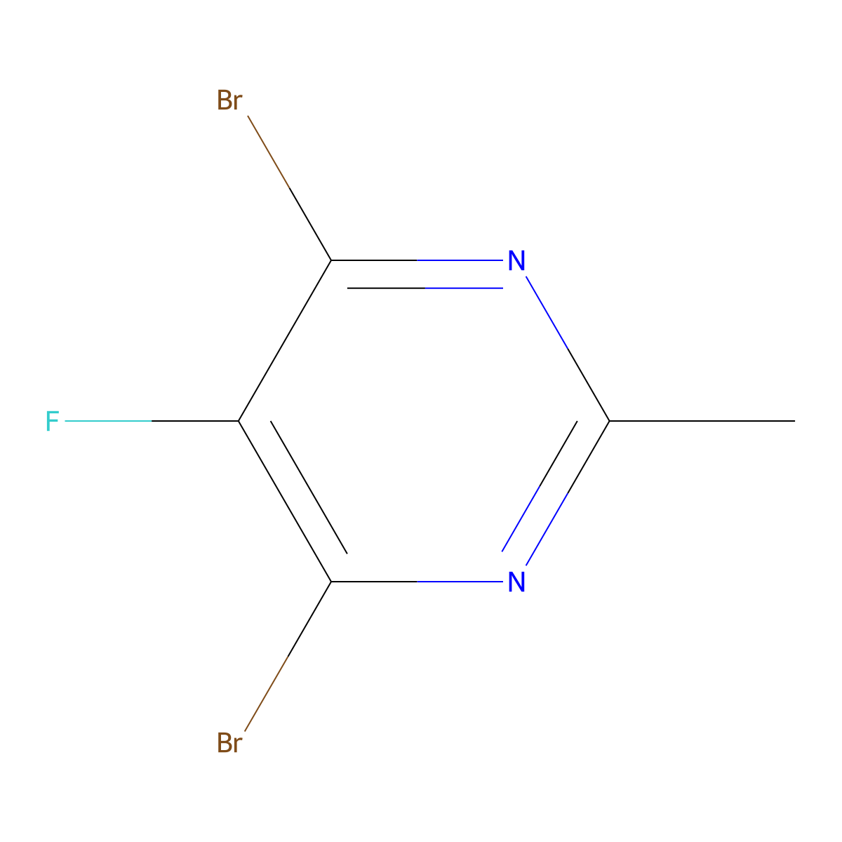 4,6-Dibromo-5-fluoro-2-methylpyrimidine molecular structure, CAS 2733514-78-6