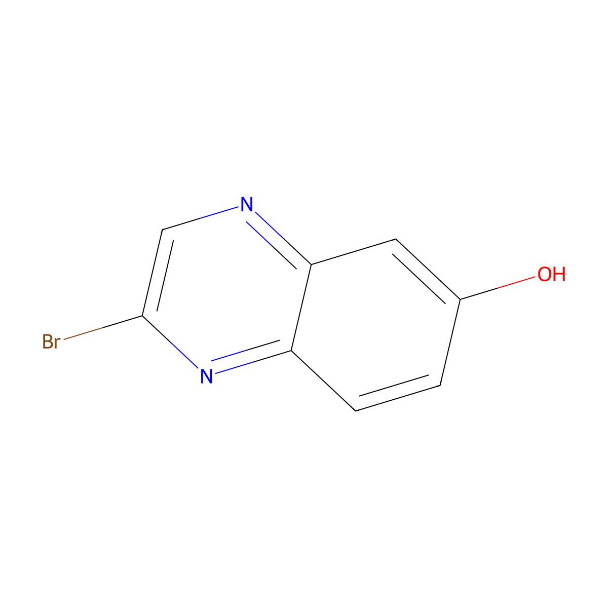 2-Bromoquinoxalin-6-ol molecular structure, CAS 2733540-59-3