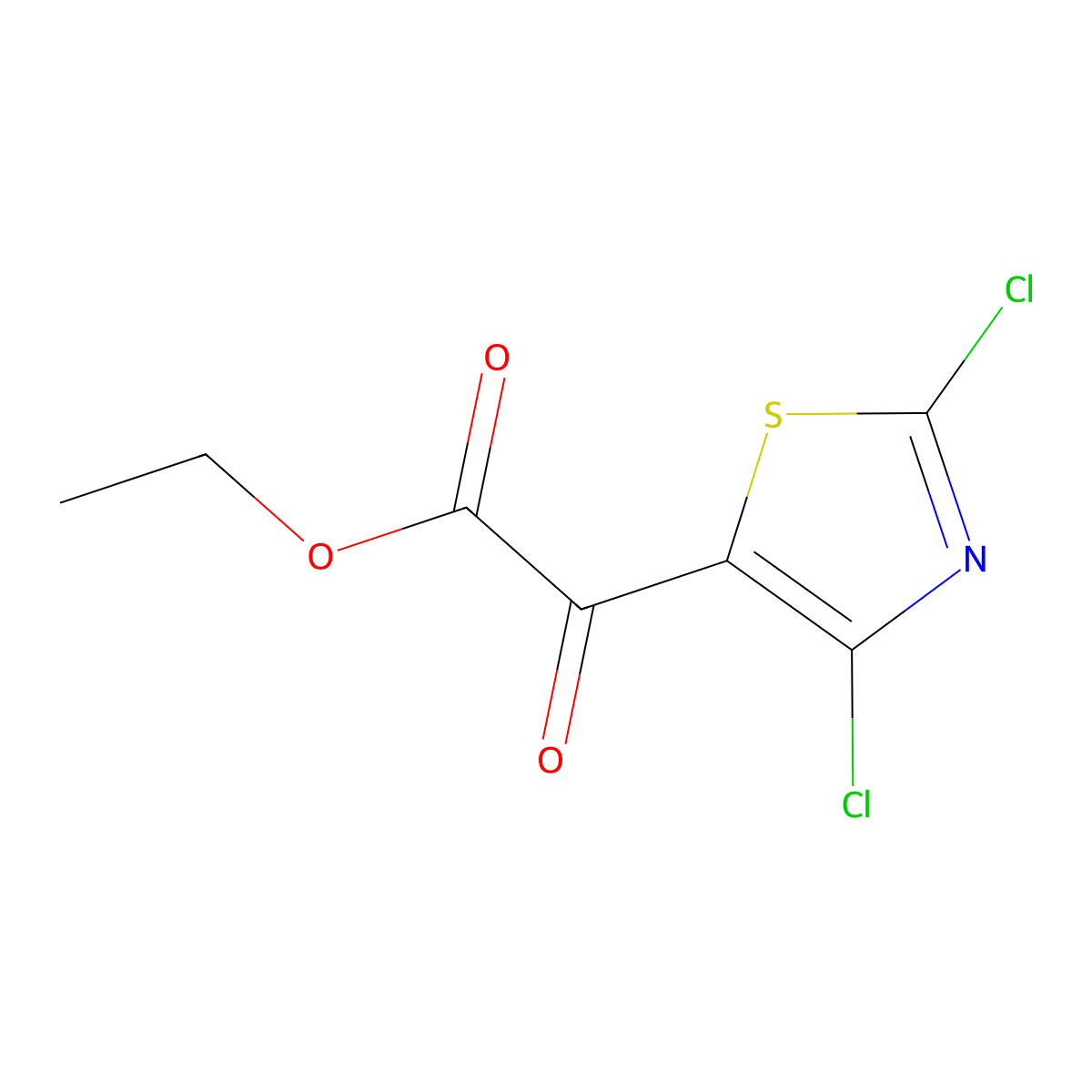 Ethyl 2-(2,4-dichlorothiaZol-5-yl)-2-oxoacetate molecular structure, CAS 2733594-99-3
