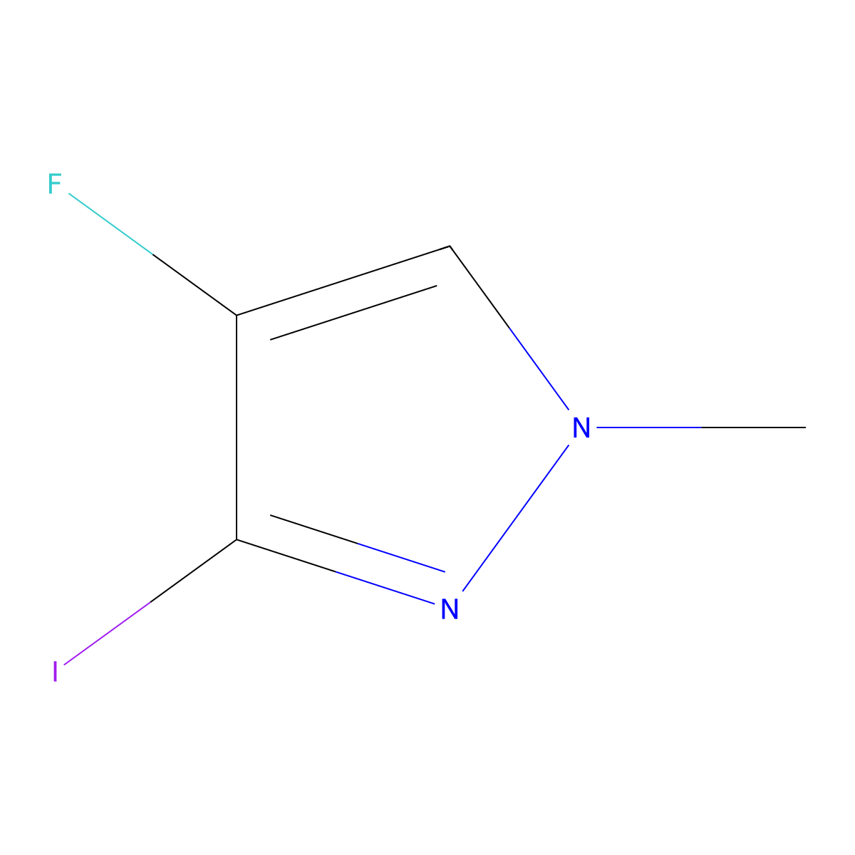 4-fluoro-3-iodo-1-methyl-1H-Pyrazole molecular structure, CAS 2733633-20-8