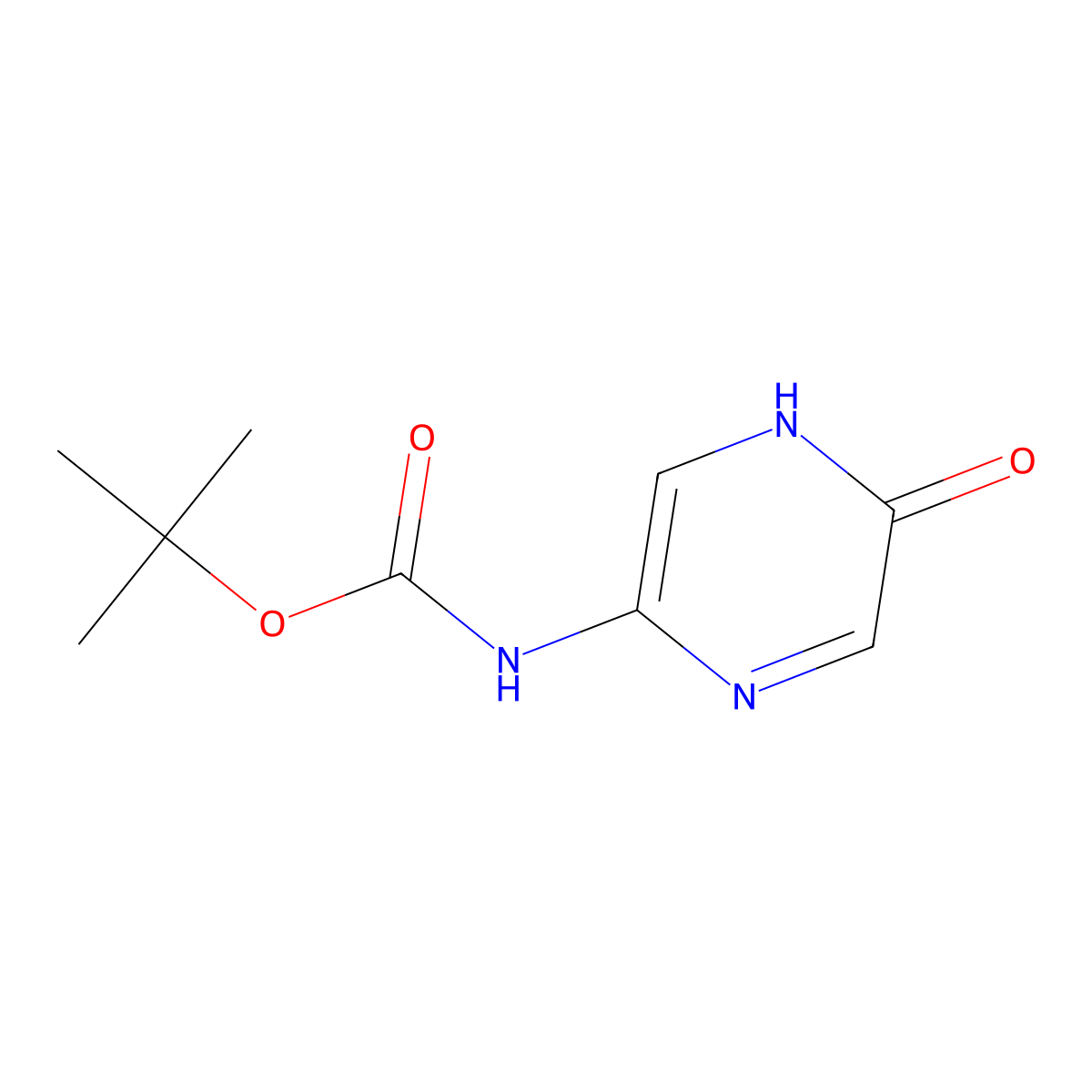 tert-Butyl (5-oxo-4,5-dihydropyrazin-2-yl)carbamate molecular structure, CAS 2733641-59-1