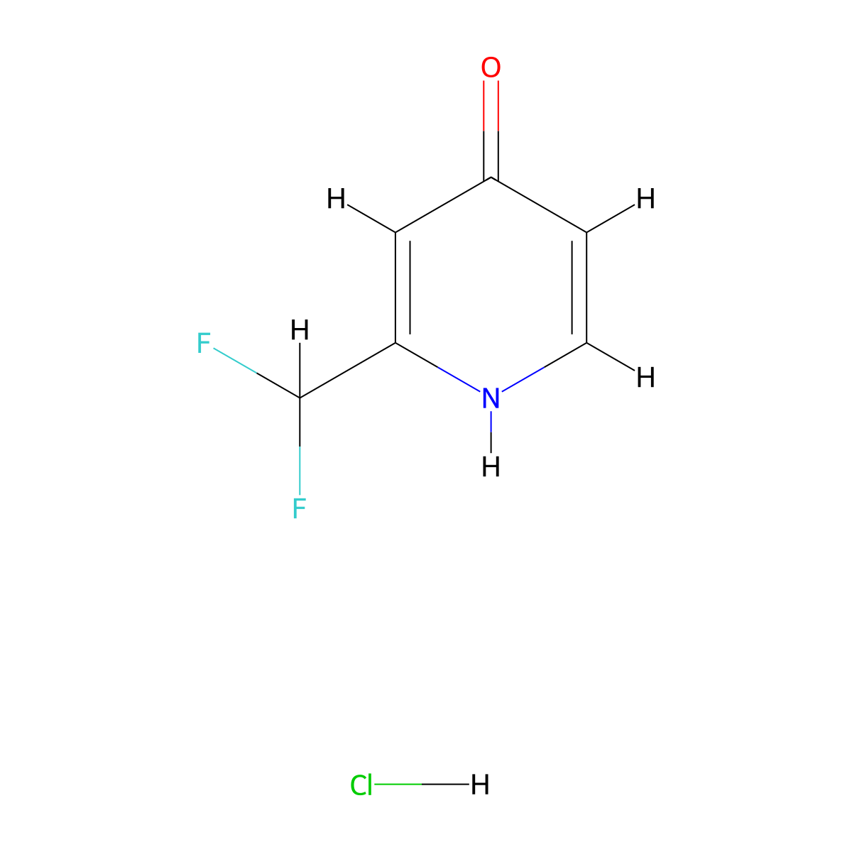 2-(Difluoromethyl)pyridin-4-ol hydrochloride molecular structure, CAS 2733767-06-9
