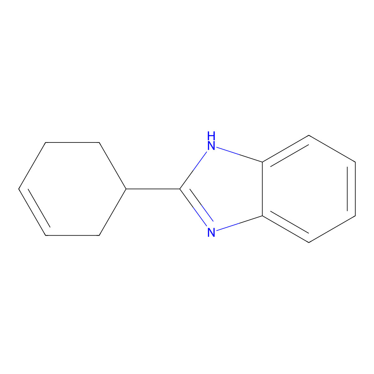 2-(cyclohex-3-en-1-yl)-1H-1,3-benzodiazole molecular structure, CAS 273377-88-1