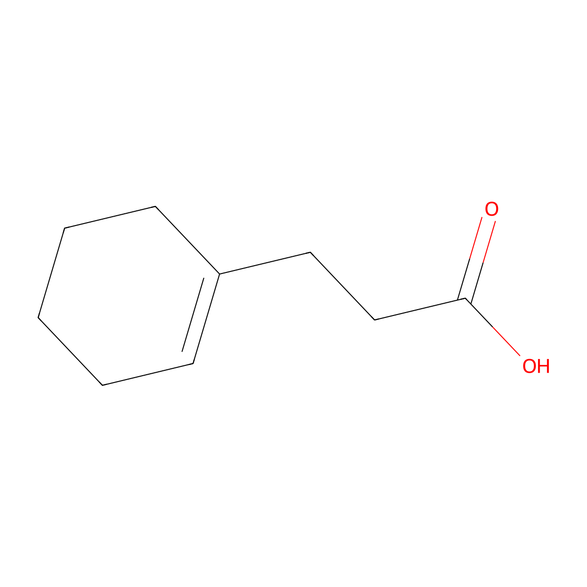 3-(Cyclohexen-1-yl)propionic acid molecular structure, CAS 27338-44-9