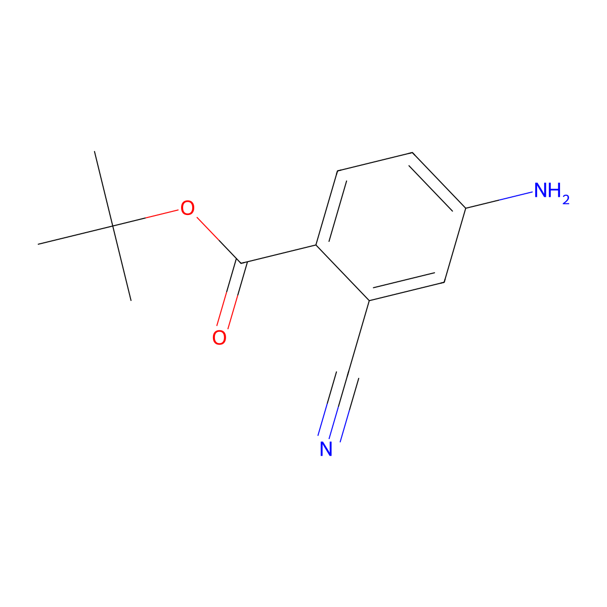 tert-Butyl 4-amino-2-cyanobenzoate molecular structure, CAS 2733827-34-2