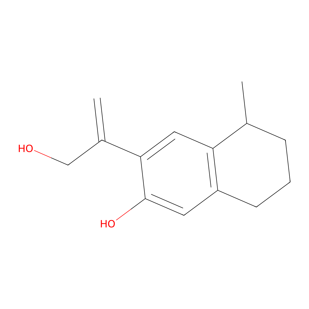 3-(3-Hydroxyprop-1-en-2-yl)-5-methyl-5,6,7,8-tetrahydronaphthalen-2-ol molecular structure, CAS 2733828-24-3