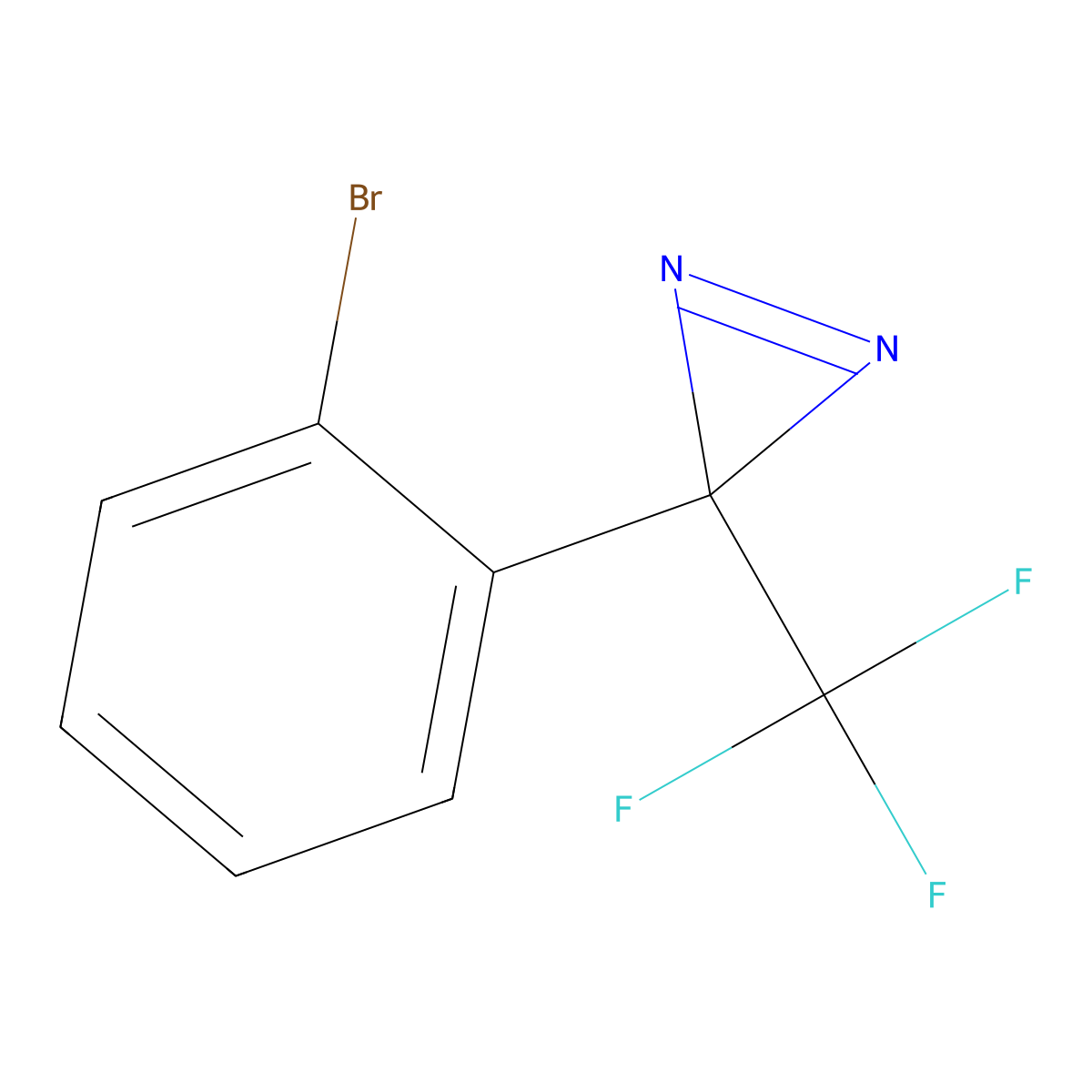 3-(2-bromophenyl)-3-(trifluoromethyl)-3H-diazirine molecular structure, CAS 2733895-44-6