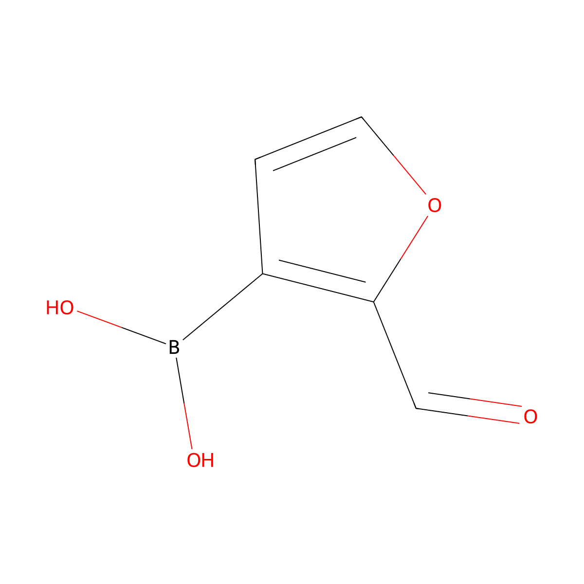 2-Formylfuran-3-boronic acid molecular structure, CAS 27339-37-3
