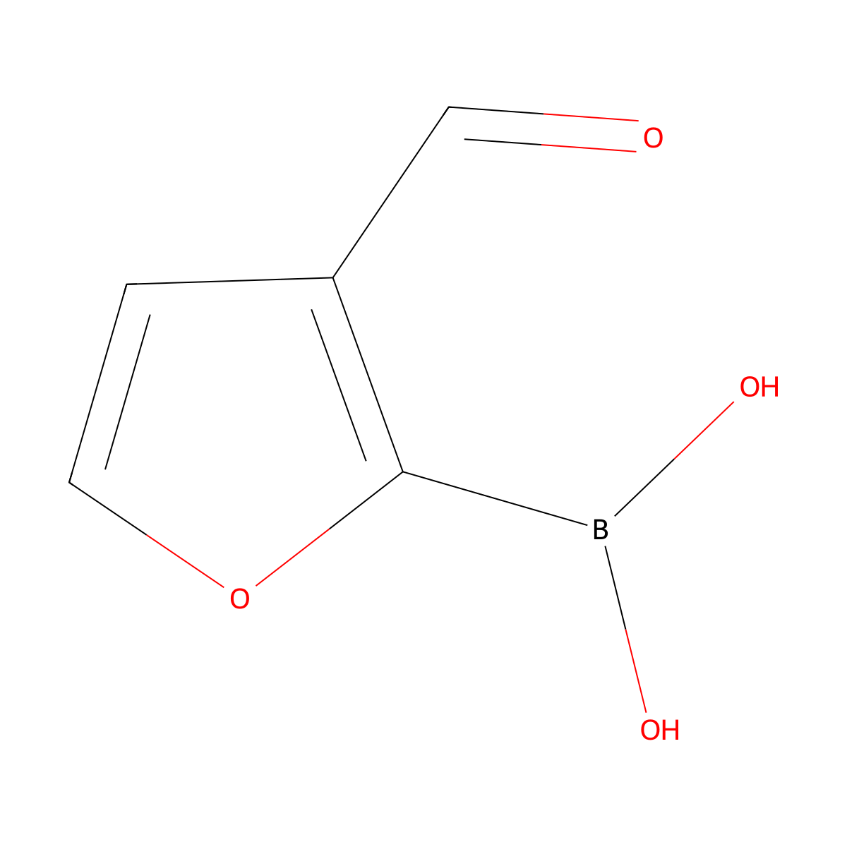 3-Formylfuran-2-boronic acid molecular structure, CAS 27339-38-4