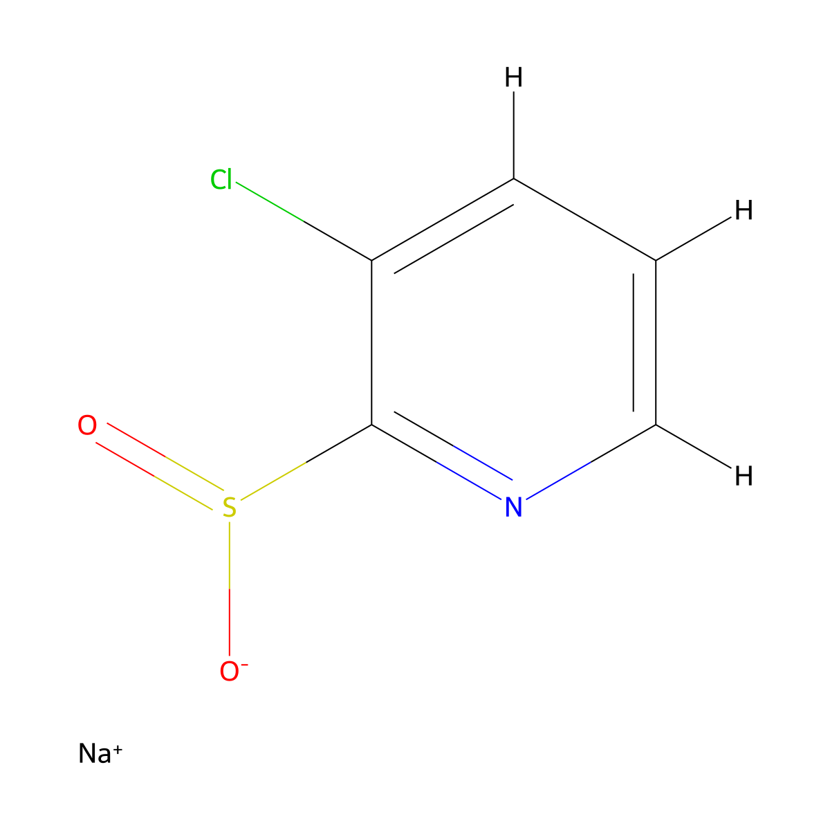 Sodium 3-chloropyridine-2-sulfinate molecular structure, CAS 2733902-40-2