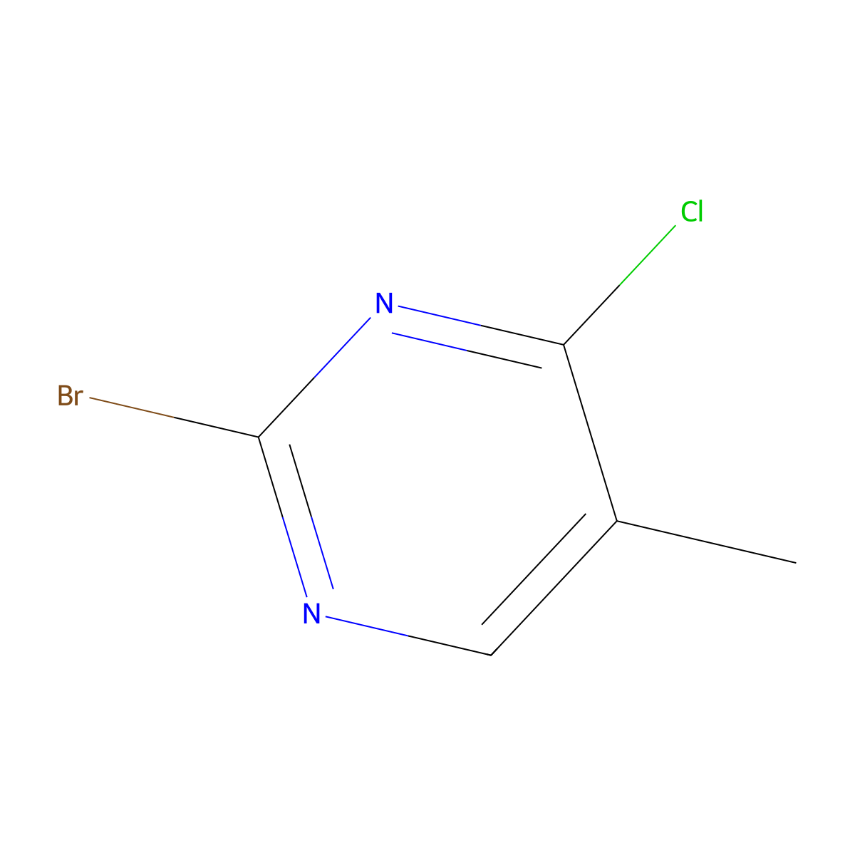 2-Bromo-4-chloro-5-methylpyrimidine molecular structure, CAS 2733973-86-7