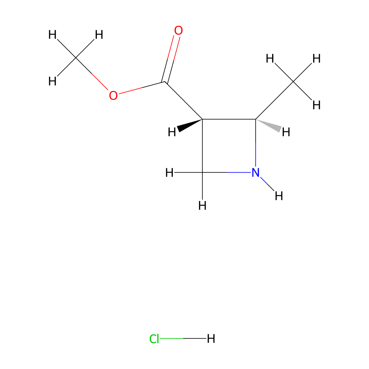 Methyl trans-2-methylazetidine-3-carboxylate hydrochloride molecular structure, CAS 2733987-47-6