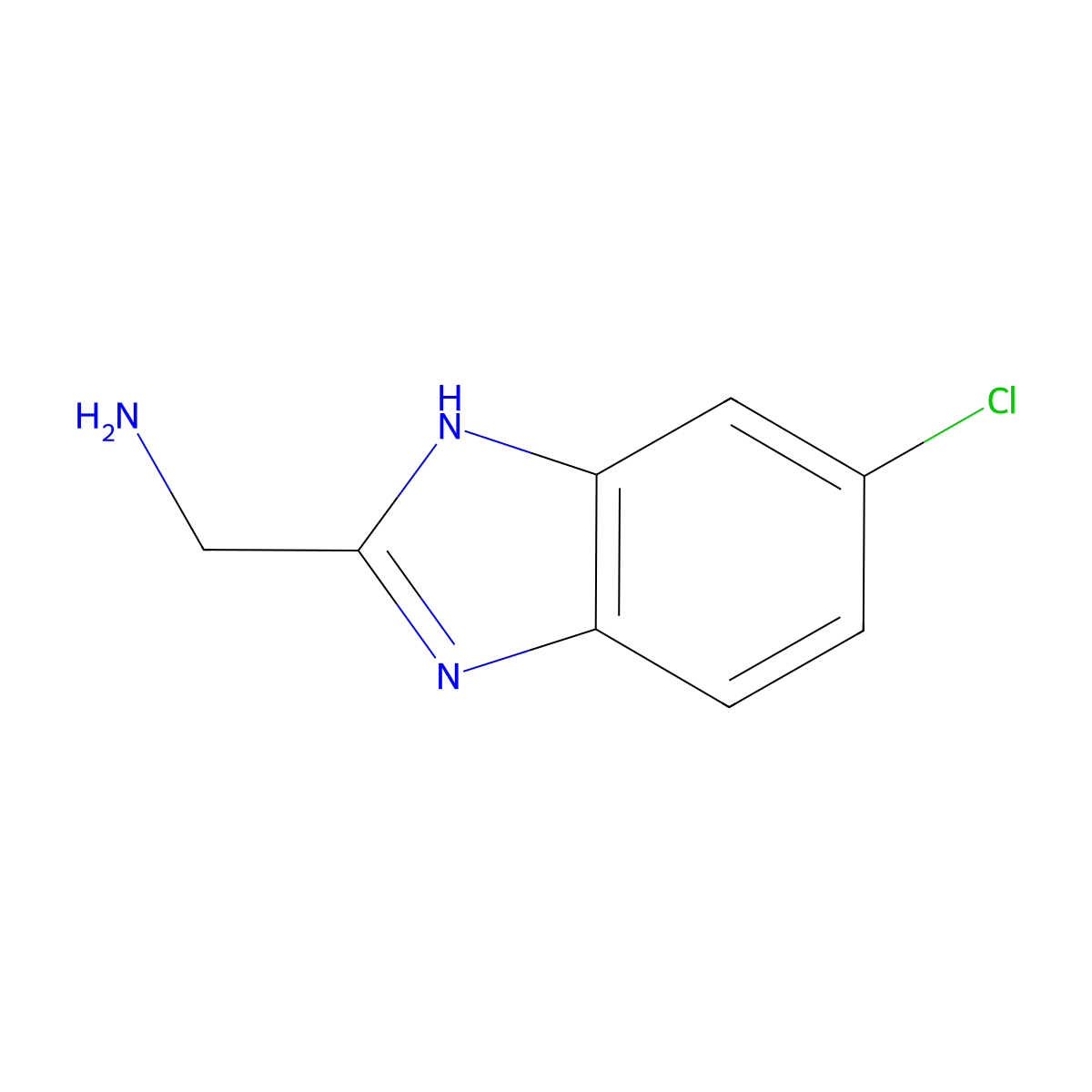 6-Chloro-1H-benzimidazole-2-methanamine molecular structure, CAS 273399-95-4