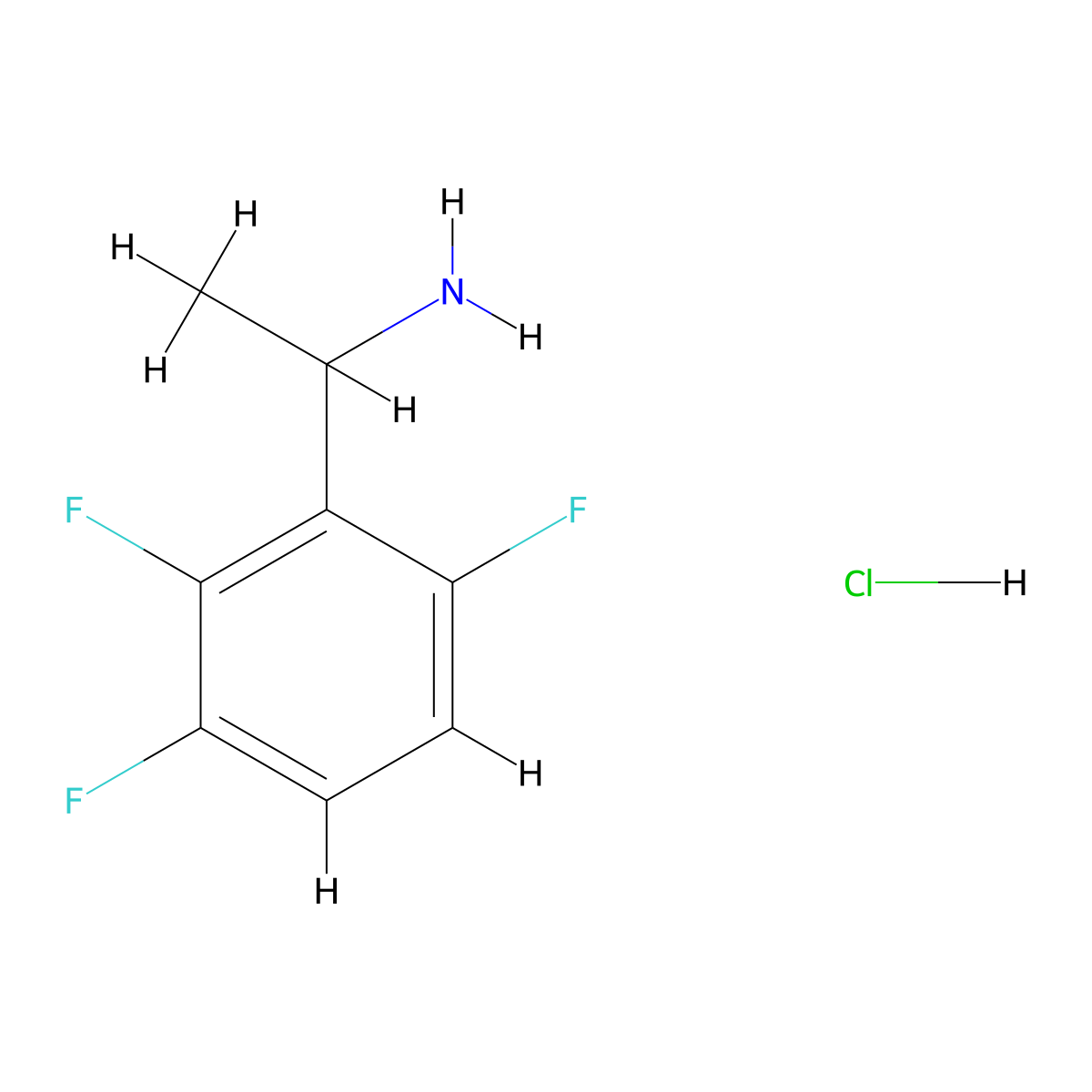 1-(2,3,6-Trifluorophenyl)ethan-1-amine hydrochloride molecular structure, CAS 2733994-93-7