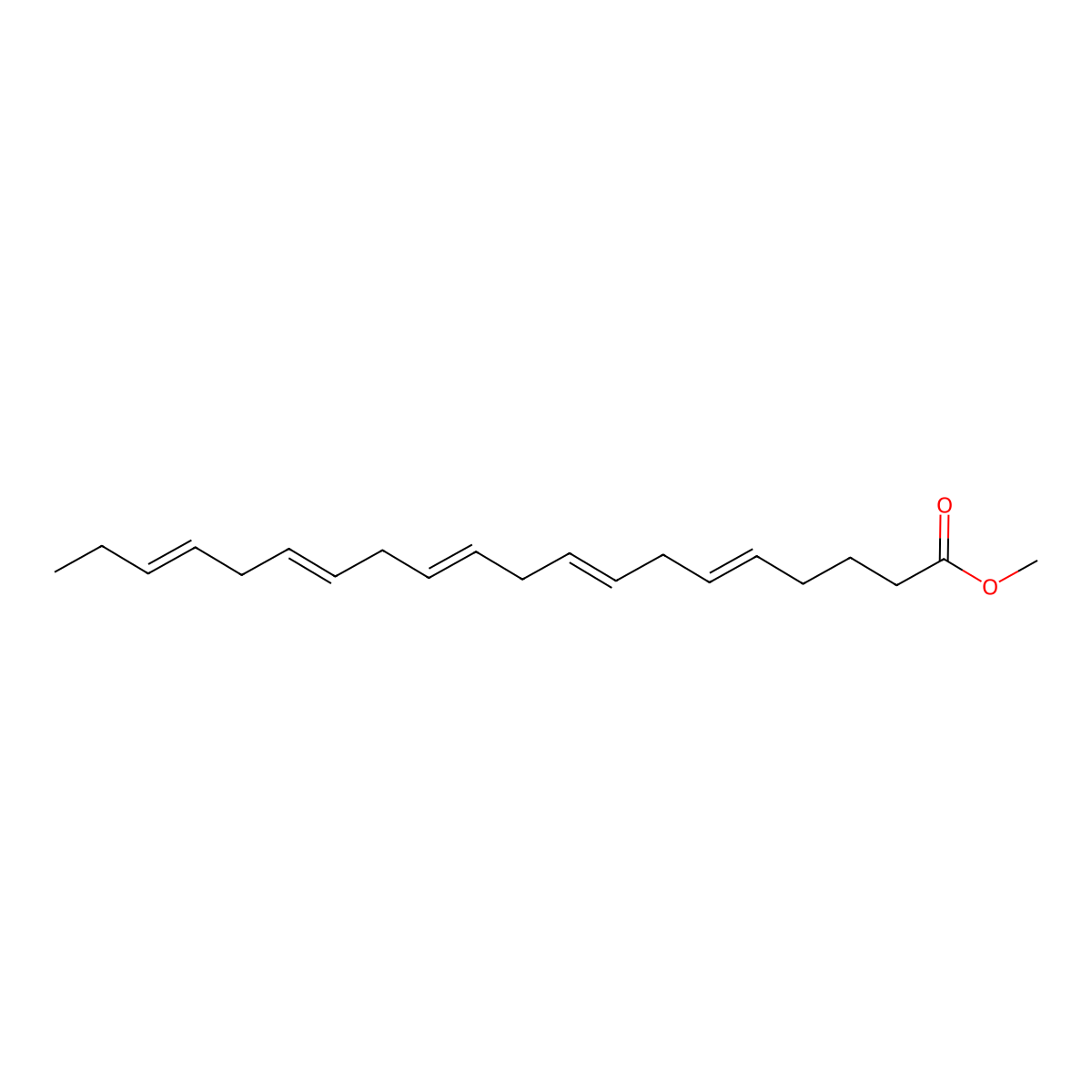 Icosapent methyl molecular structure, CAS 2734-47-6