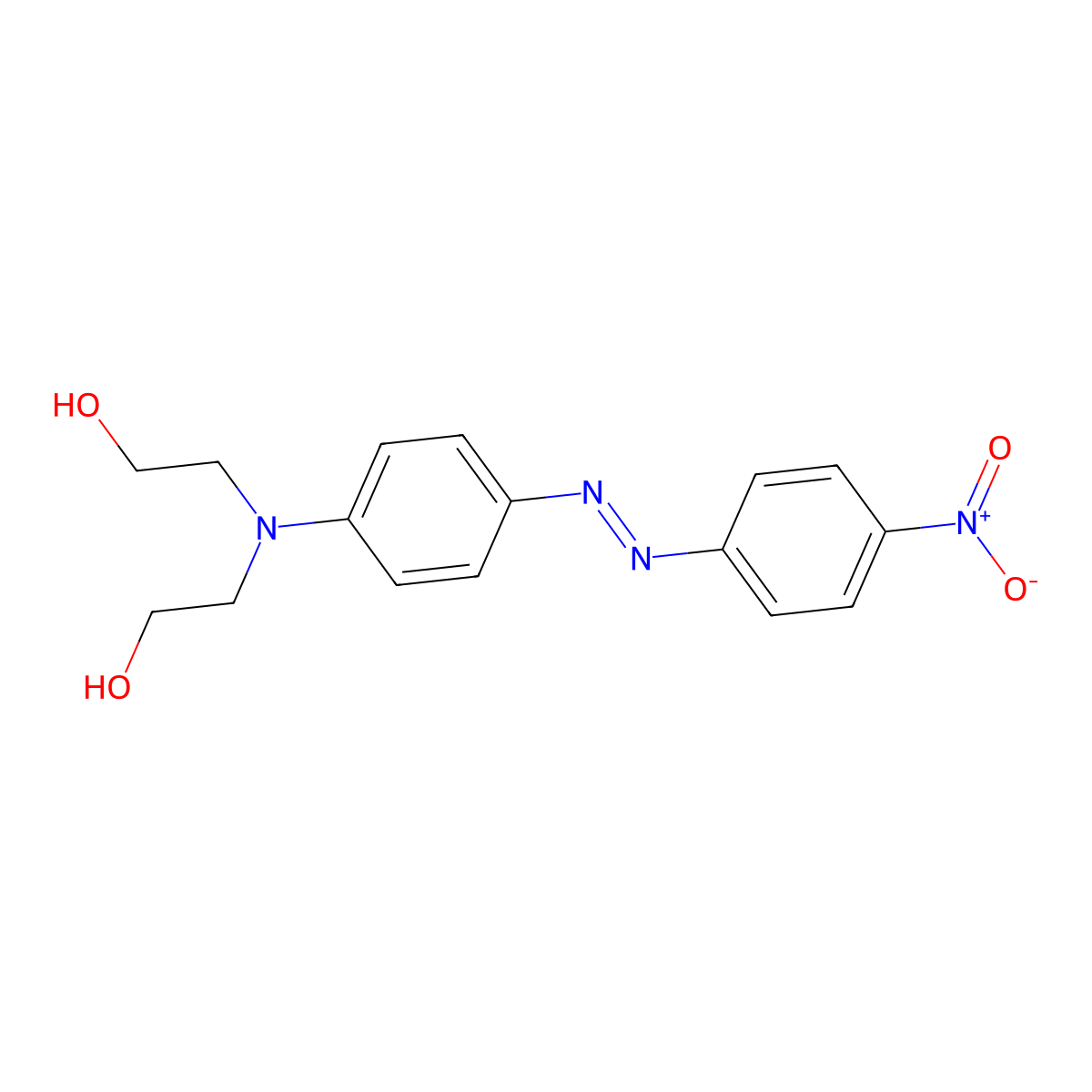 Ethanol, 2,2'-((4-(2-(4-nitrophenyl)diazenyl)phenyl)imino)bis- molecular structure, CAS 2734-52-3