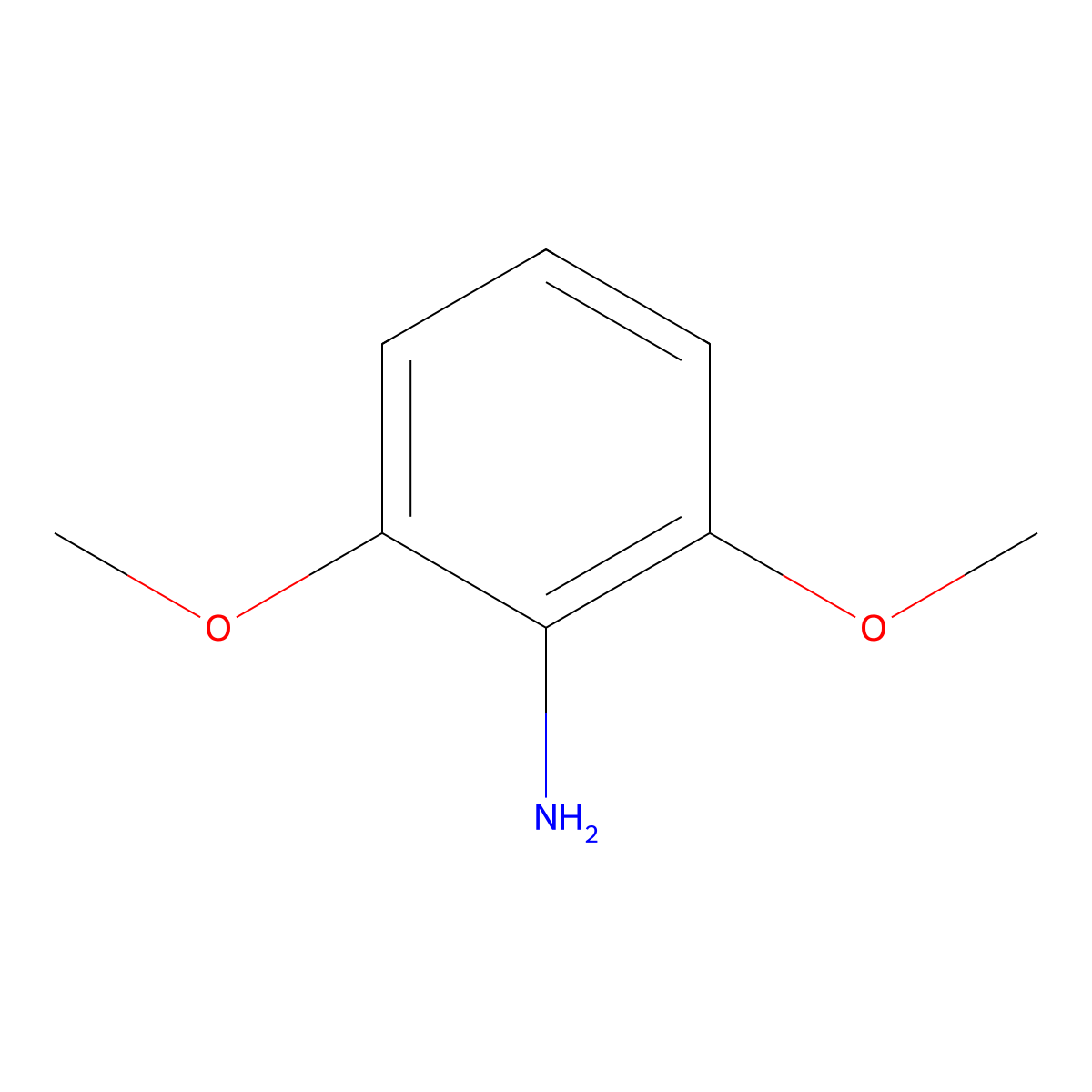 Benzenamine, 2,6-dimethoxy- molecular structure, CAS 2734-70-5