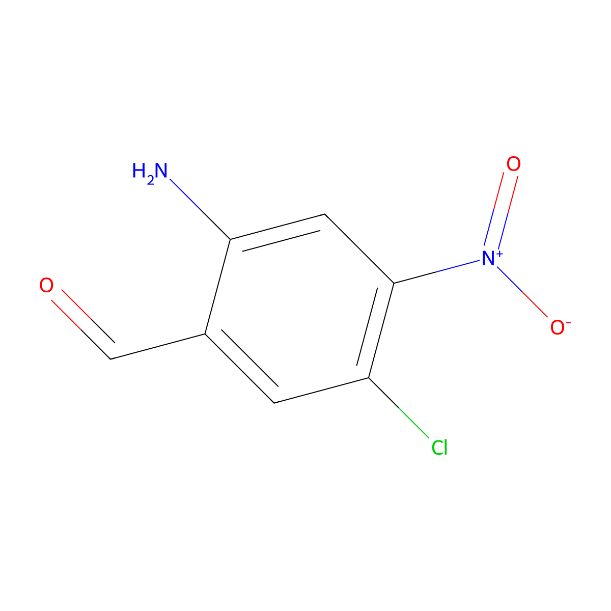 2-Amino-5-chloro-4-nitrobenzaldehyde molecular structure, CAS 273401-30-2