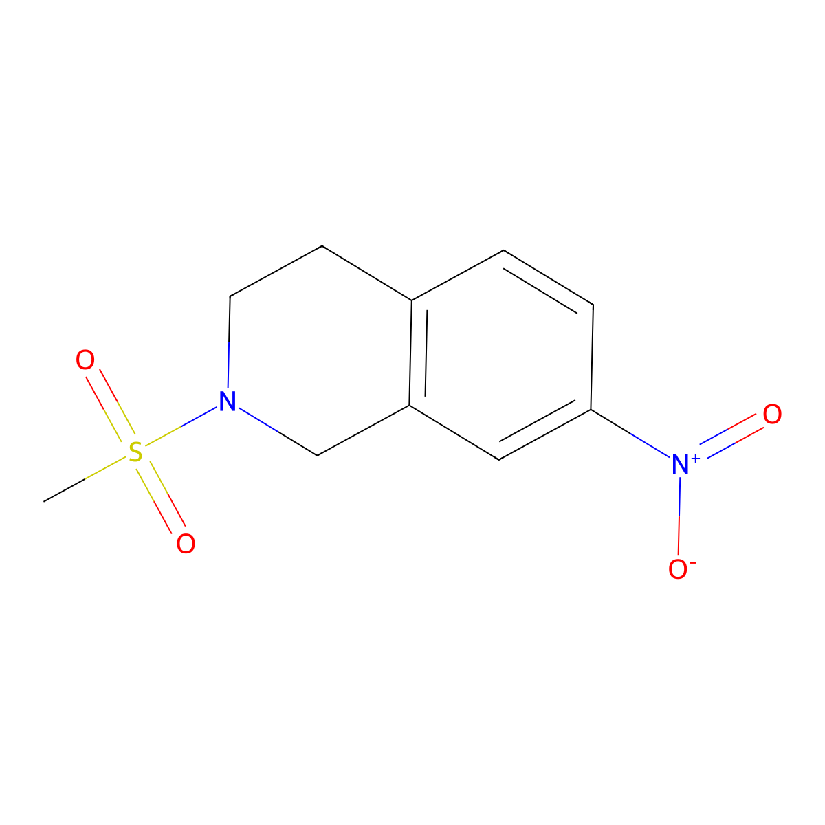 2-(Methylsulfonyl)-7-nitro-1,2,3,4-tetrahydroisoquinoline molecular structure, CAS 273405-07-5