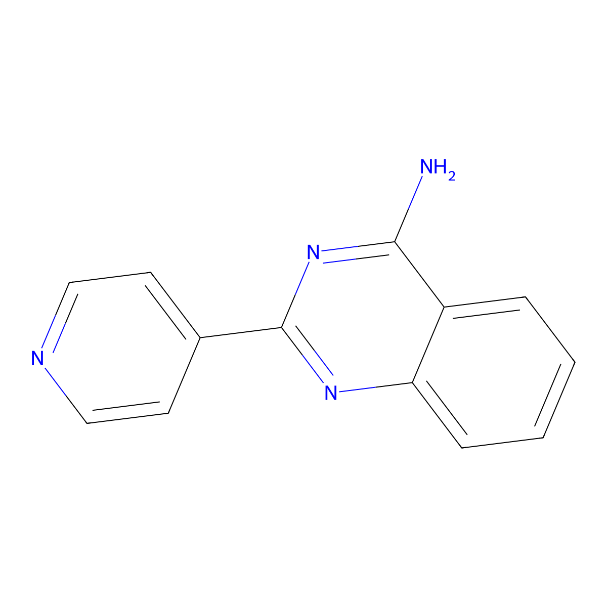 4-Amino-2-(4-pyridyl)quinazoline molecular structure, CAS 273408-89-2