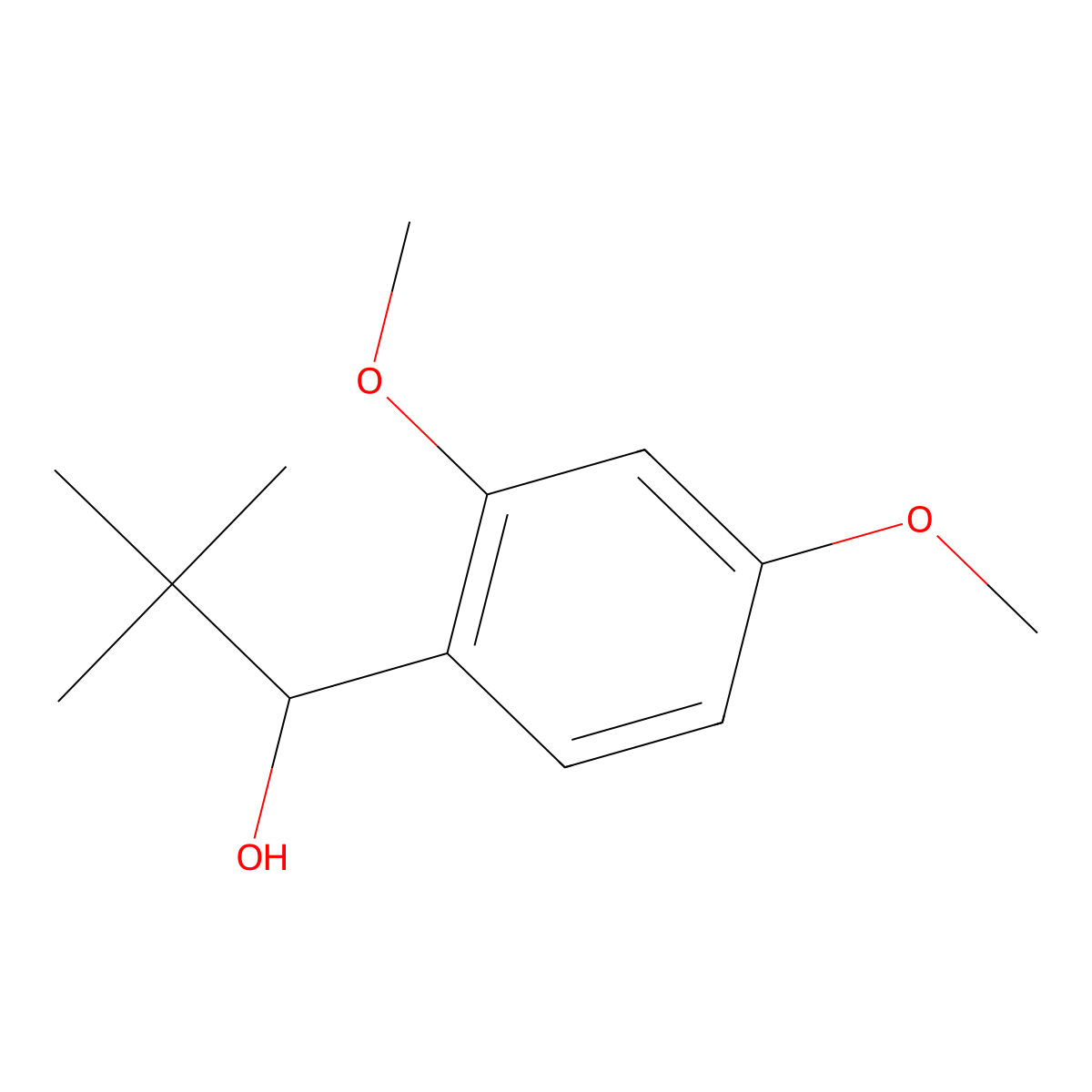 1-(2,4-Dimethoxyphenyl)-2,2-dimethylpropan-1-ol molecular structure, CAS 273411-01-1