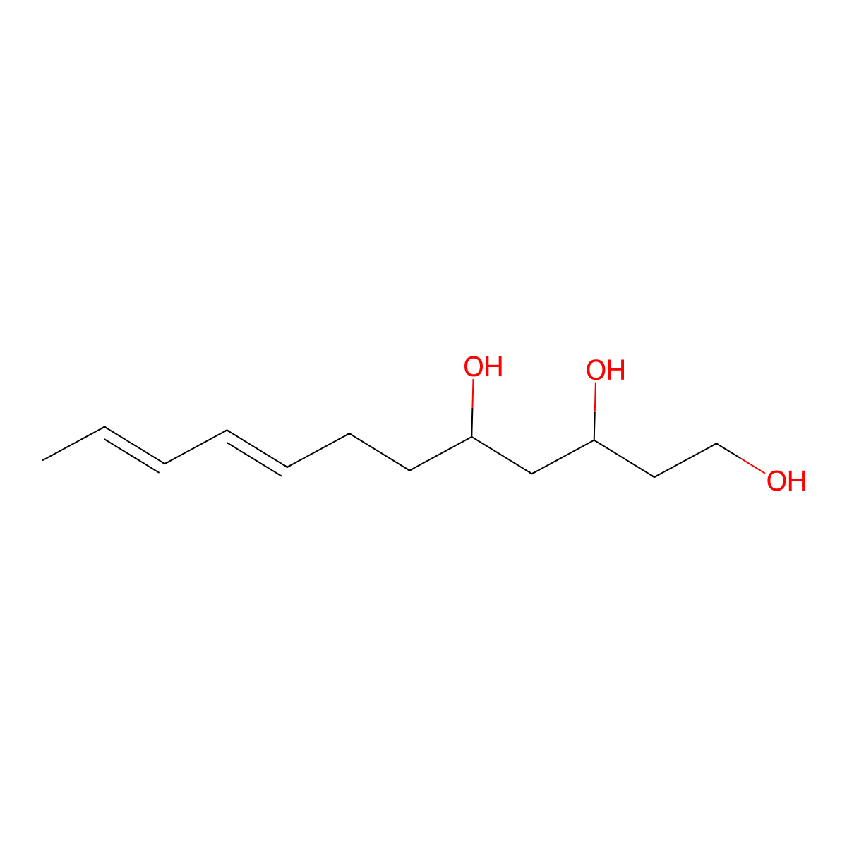 Dodeca-8,10-diene-1,3,5-triol molecular structure, CAS 2734188-85-1