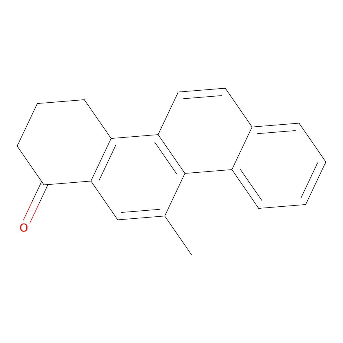 Chrysen-1-one, 1,2,3,4-tetrahydro-11-methyl- molecular structure, CAS 27343-29-9