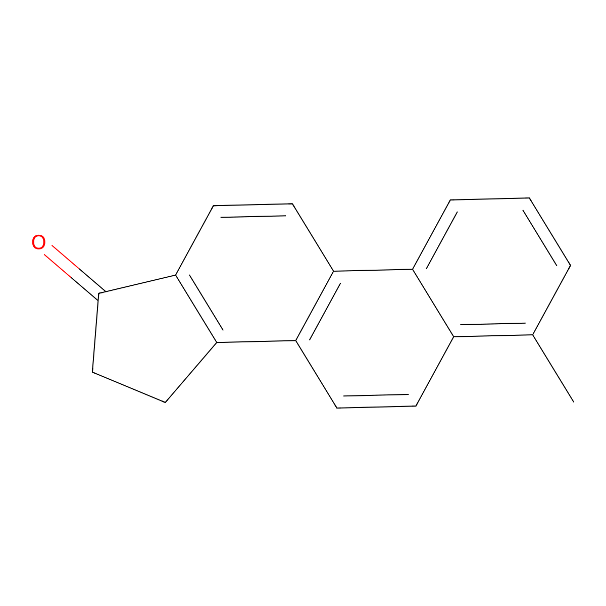 17H-Cyclopenta(a)phenanthren-17-one, 15,16-dihydro-4-methyl- molecular structure, CAS 27343-45-9
