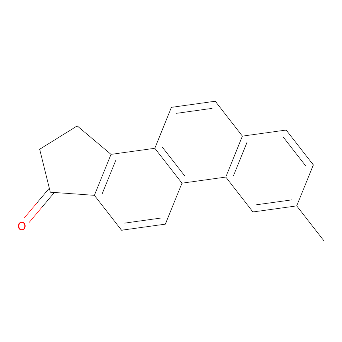 17H-Cyclopenta(a)phenanthren-17-one, 15,16-dihydro-2-methyl- molecular structure, CAS 27343-46-0