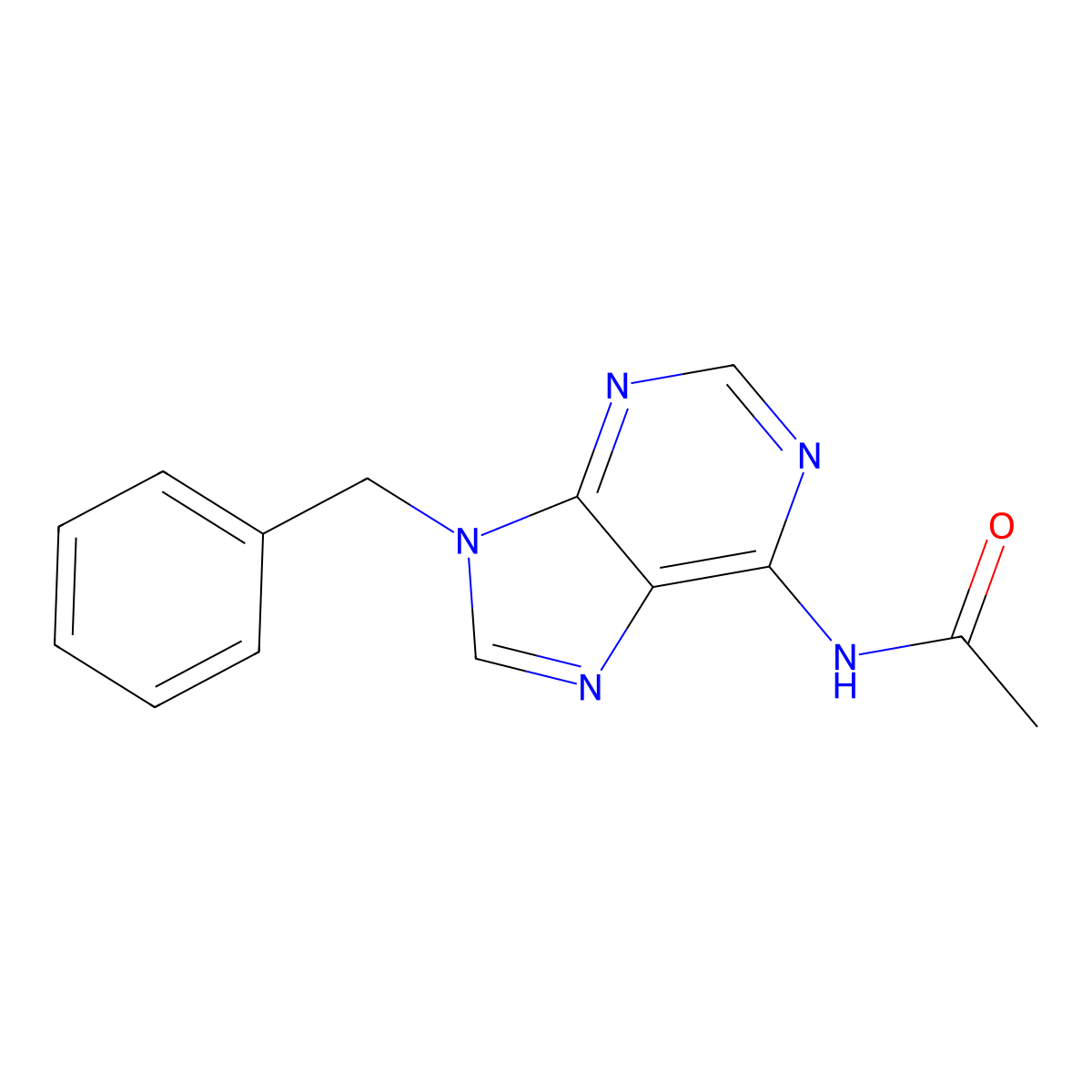N-(9-Benzyl-9H-purin-6-yl)ethanimidic acid molecular structure, CAS 27345-54-6