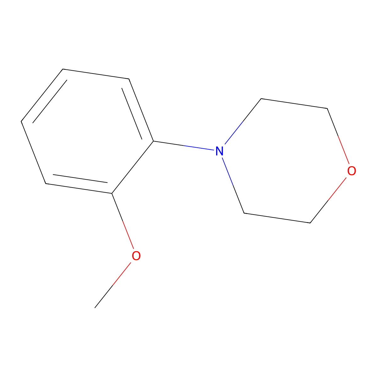 4-(2-Methoxyphenyl)morpholine molecular structure, CAS 27347-13-3