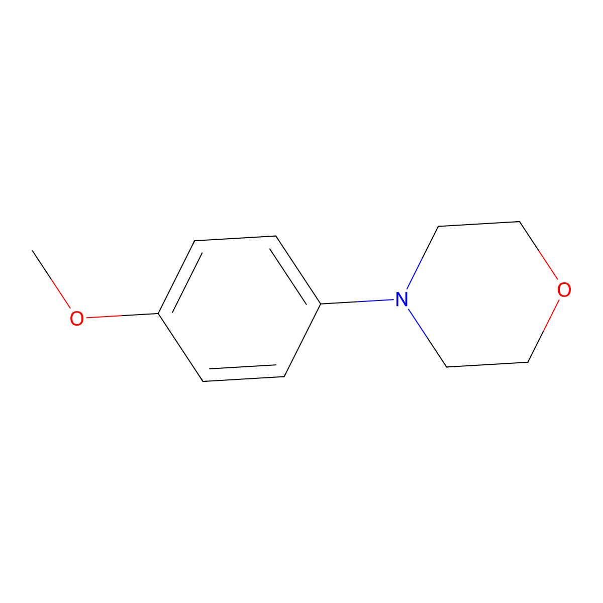 4-(4-Methoxyphenyl)morpholine molecular structure, CAS 27347-14-4