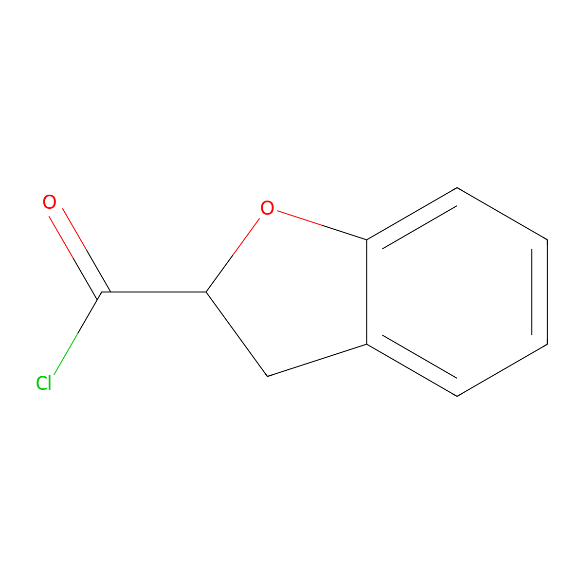 2,3-Dihydro-benzofuran-2-carbonyl chloride molecular structure, CAS 27347-32-6