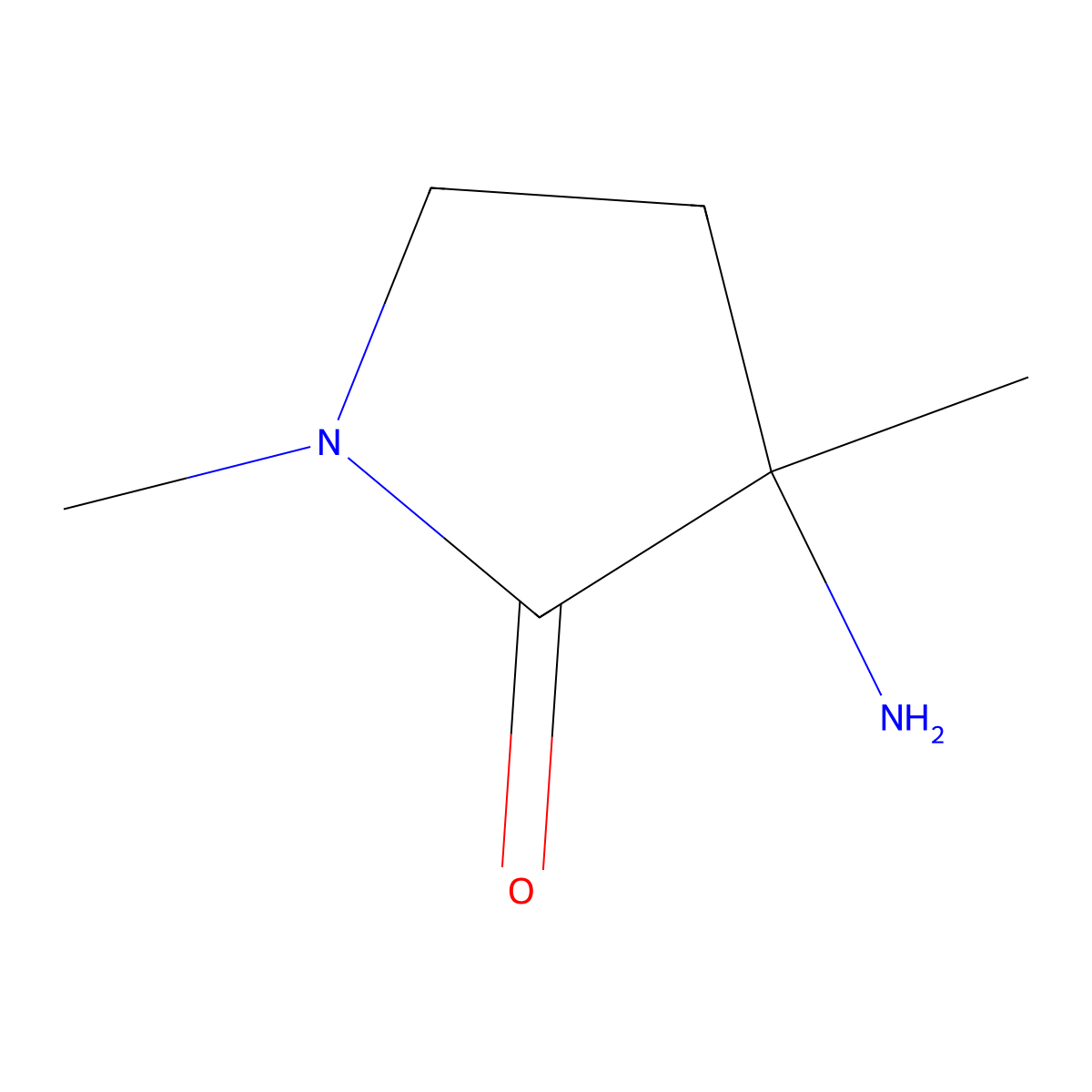 3-Amino-1,3-dimethylpyrrolidin-2-one molecular structure, CAS 2734706-12-6