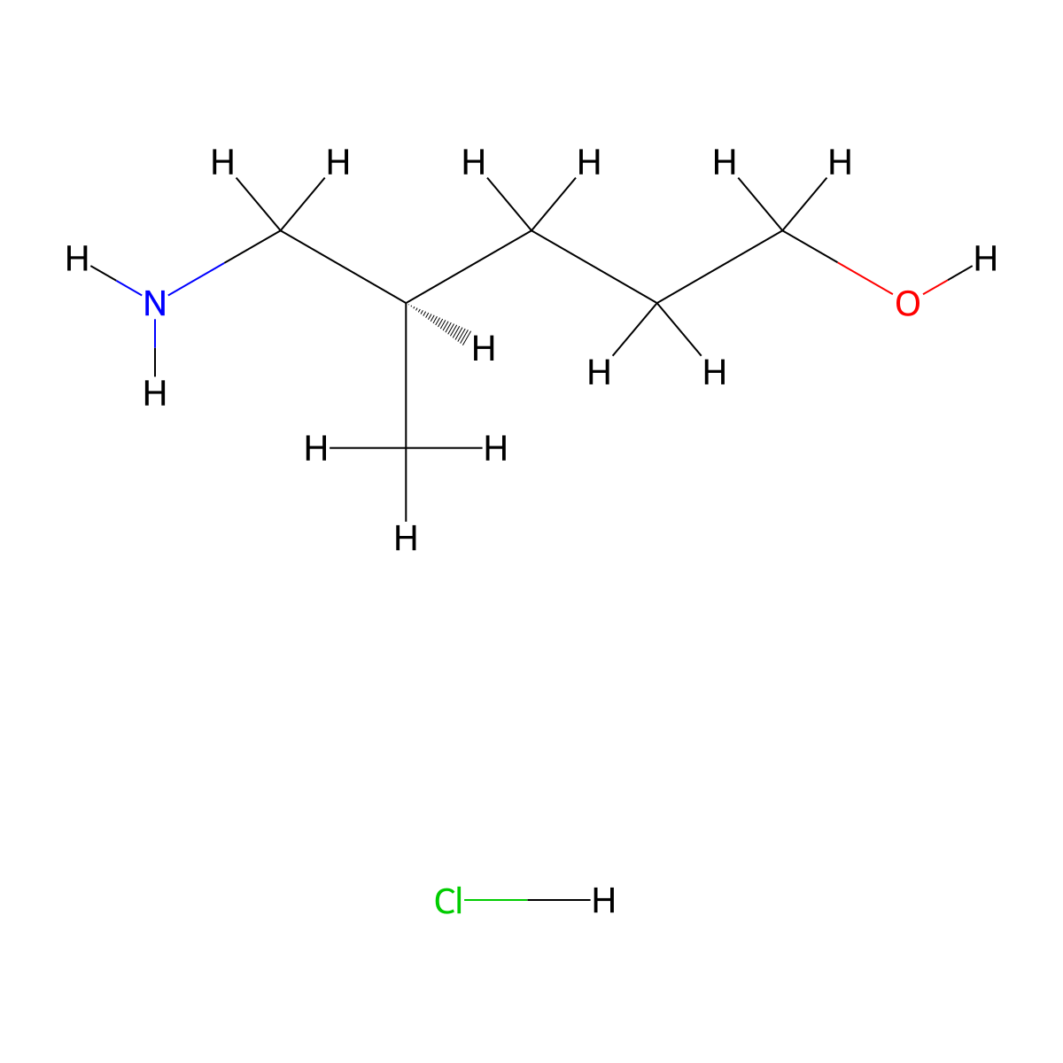 (R)-5-Amino-4-methylpentan-1-ol hydrochloride molecular structure, CAS 2734714-91-9