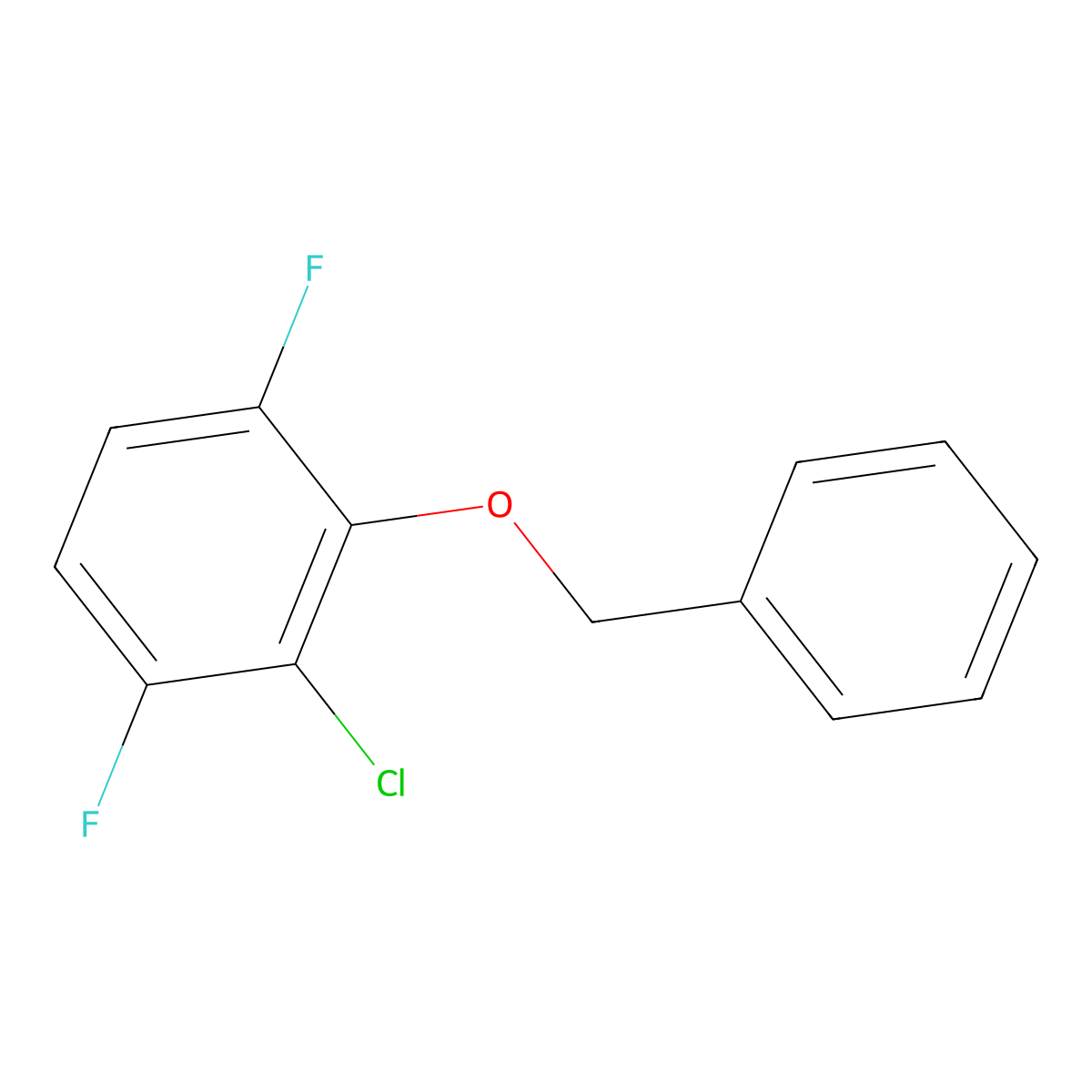 2-(Benzyloxy)-3-chloro-1,4-difluorobenzene molecular structure, CAS 2734772-46-2