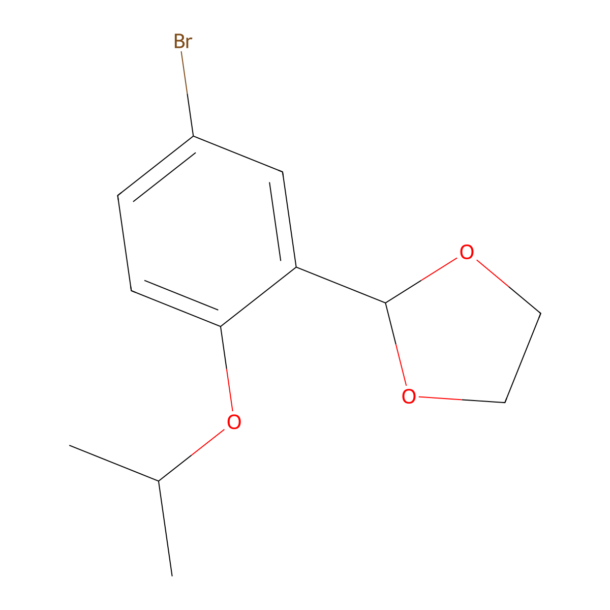 2-(5-Bromo-2-isopropoxyphenyl)-1,3-dioxolane molecular structure, CAS 2734772-47-3