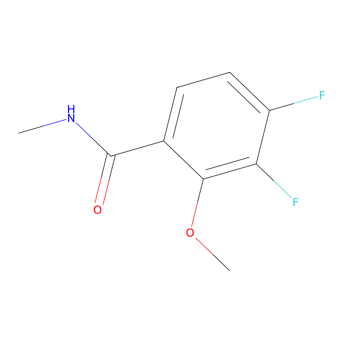 3,4-difluoro-2-methoxy-N-methylbenzamide molecular structure, CAS 2734772-52-0