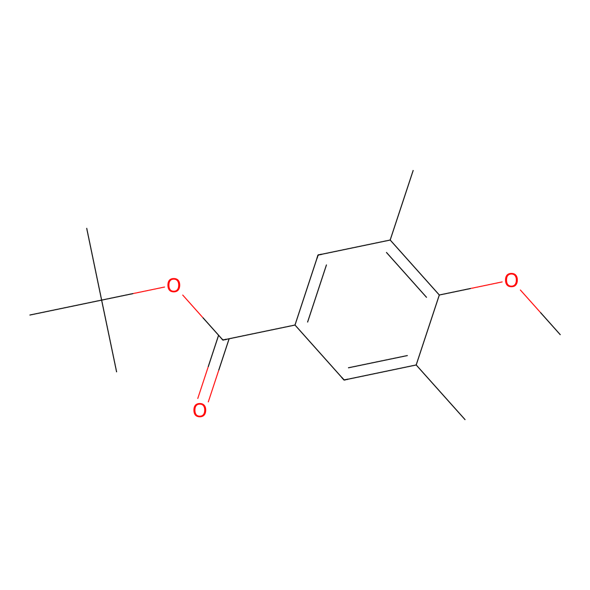 Tert-butyl 4-methoxy-3,5-dimethylbenzoate molecular structure, CAS 2734772-54-2