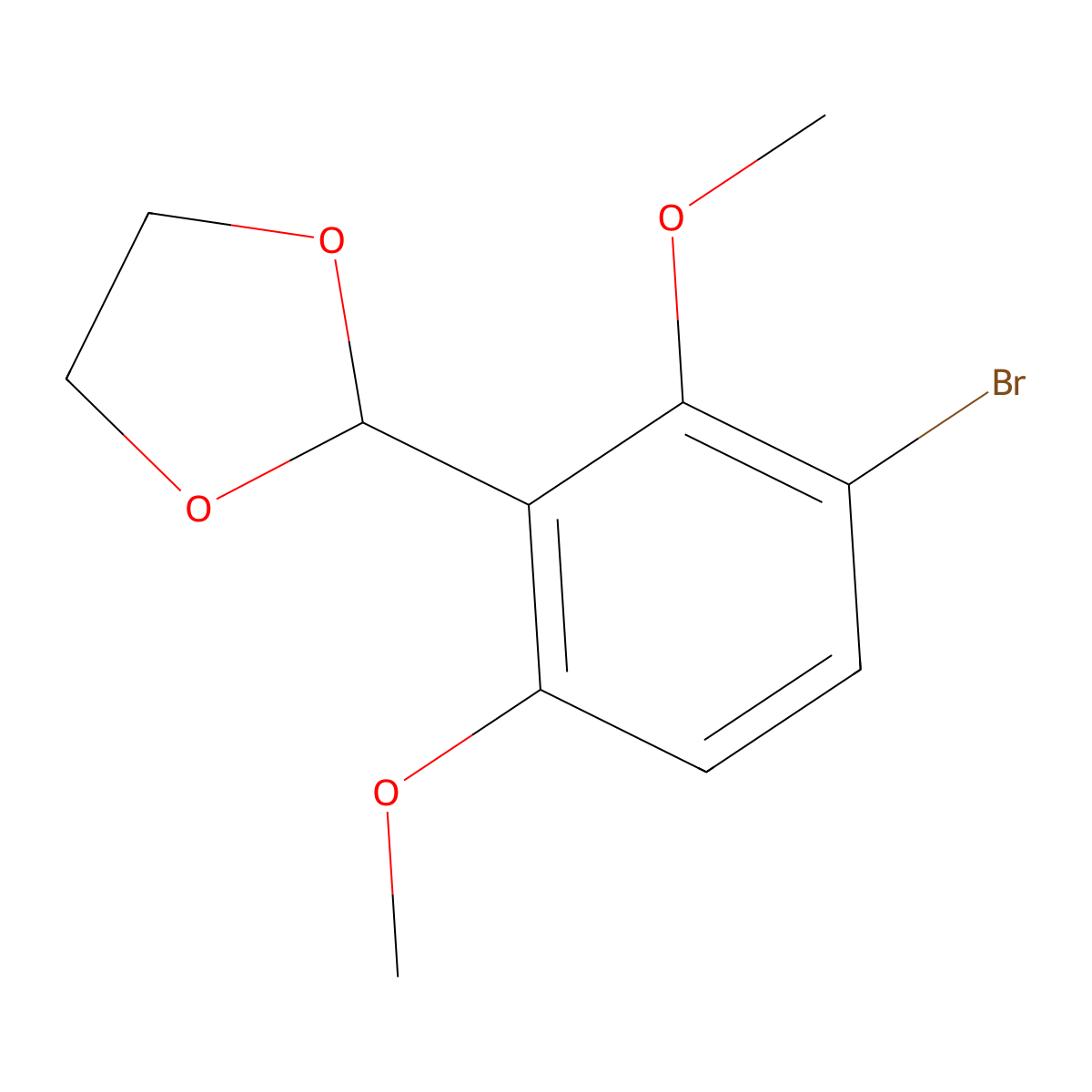 2-(3-Bromo-2,6-dimethoxyphenyl)-1,3-dioxolane molecular structure, CAS 2734772-58-6
