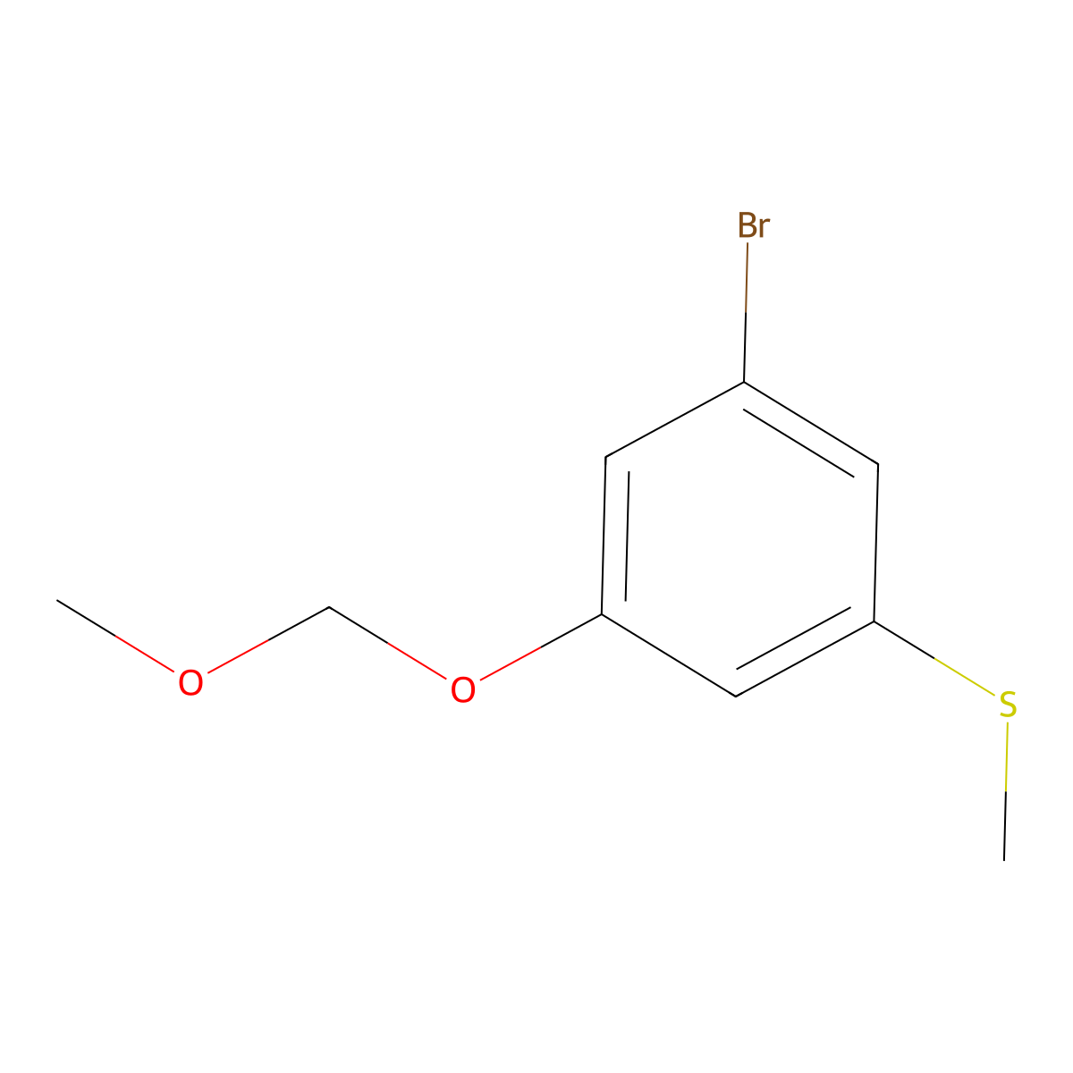 (3-Bromo-5-(methoxymethoxy)phenyl)(methyl)sulfane molecular structure, CAS 2734772-59-7