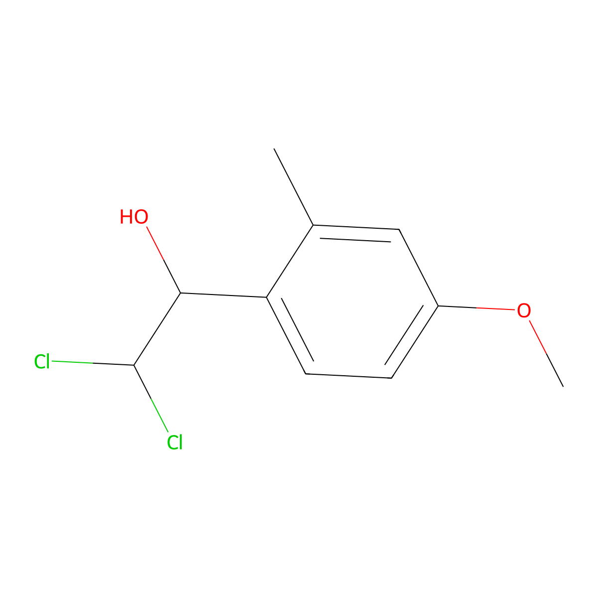 2,2-Dichloro-1-(4-methoxy-2-methylphenyl)ethanol molecular structure, CAS 2734772-60-0