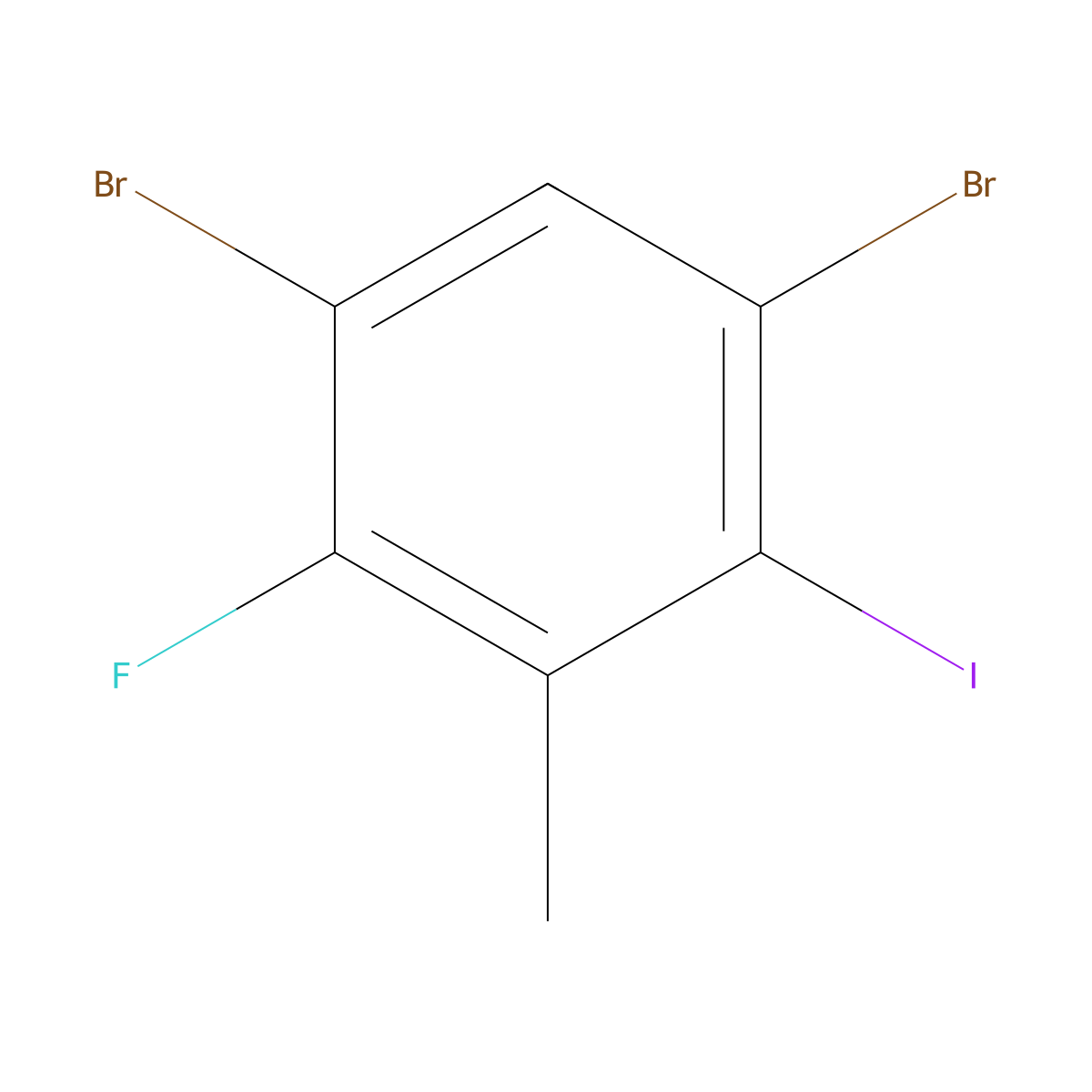 1,5-Dibromo-2-fluoro-4-iodo-3-methylbenzene molecular structure, CAS 2734772-66-6